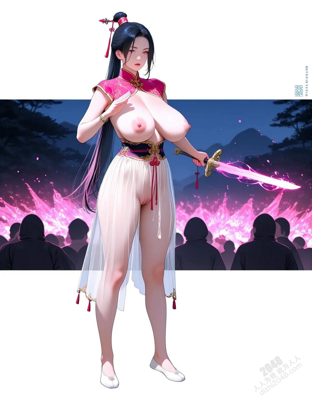 中式古风仙侠少女写真：绝色佳人，酥胸半露，曼妙身姿，引人遐想(22)