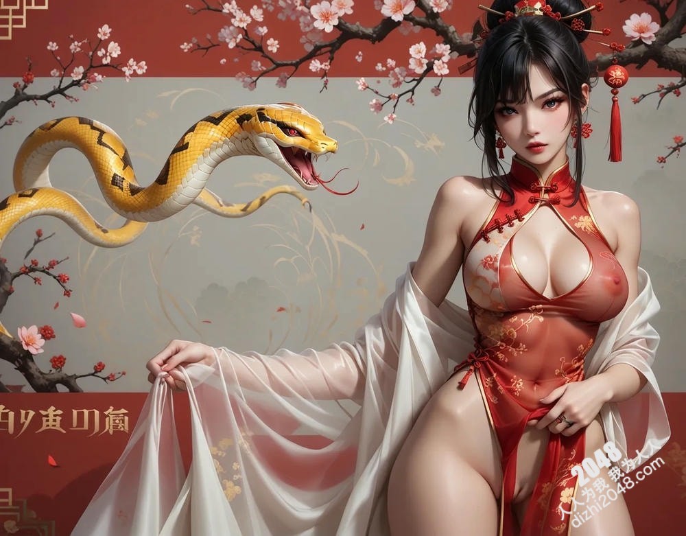 旗袍尤物：蛇年春色撩人(2)
