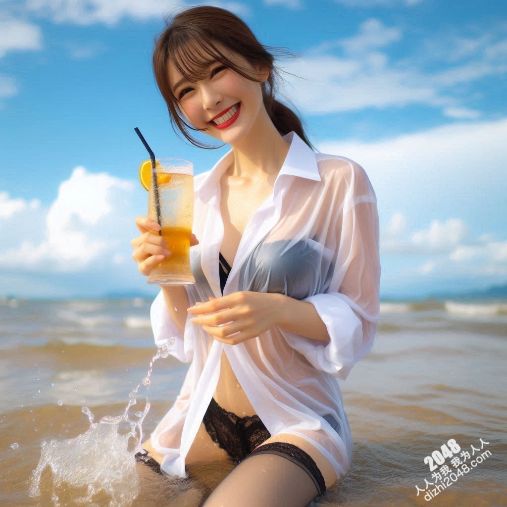 海滩艳阳下，她湿透的白衬衫下，隐约可见的曼妙身姿，让人浮想联翩。这充满诱惑的画面，勾勒出一场夏日海边的激情邂逅。