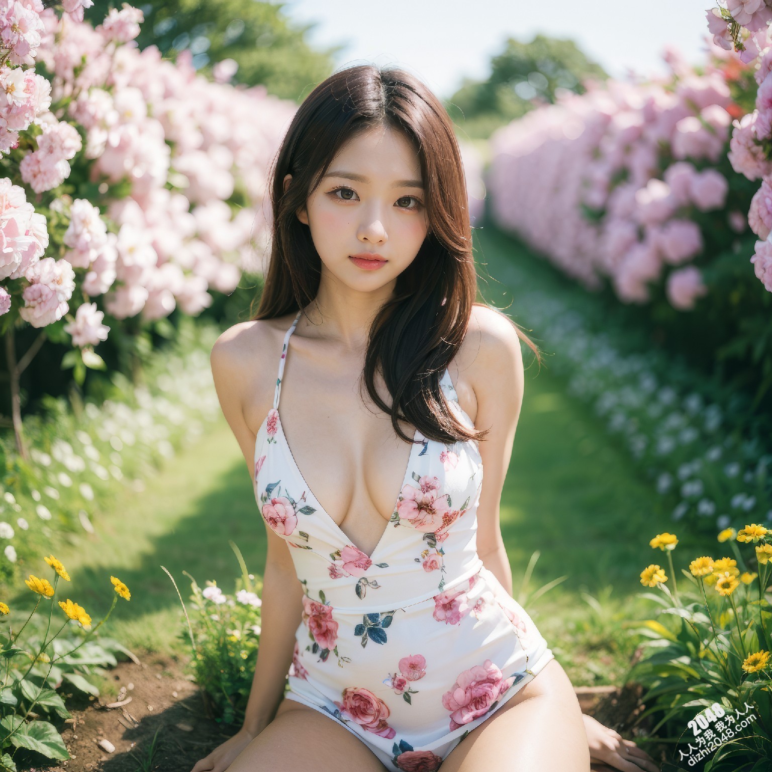 花田里的秘密：少女的盛夏写真-比基尼、花海、性感、诱惑