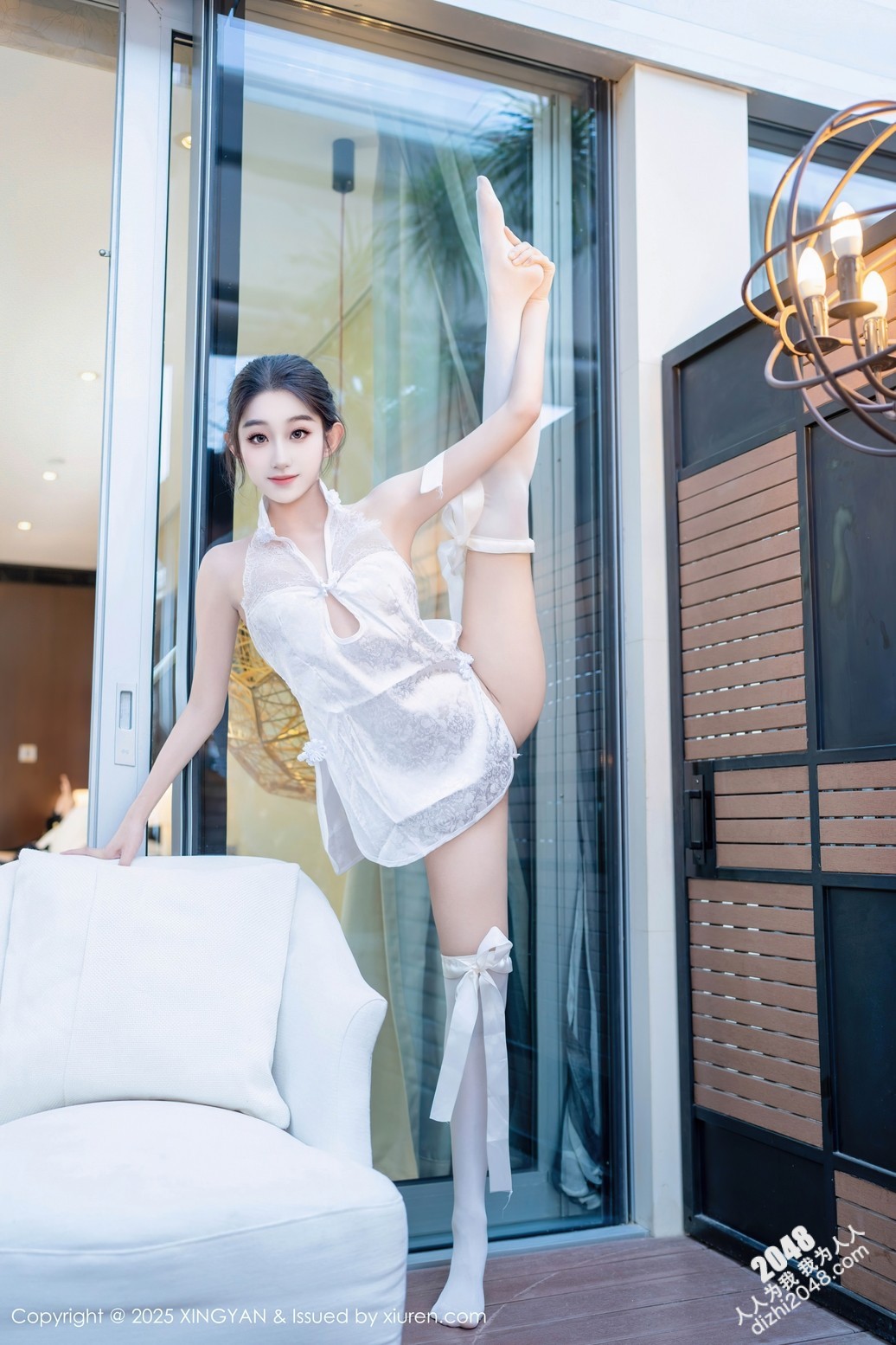 新人 星冉 首套 性感白色情趣服饰搭配性感诱人白色丝袜 曼妙苗条身姿明艳动人[62P/640M]
