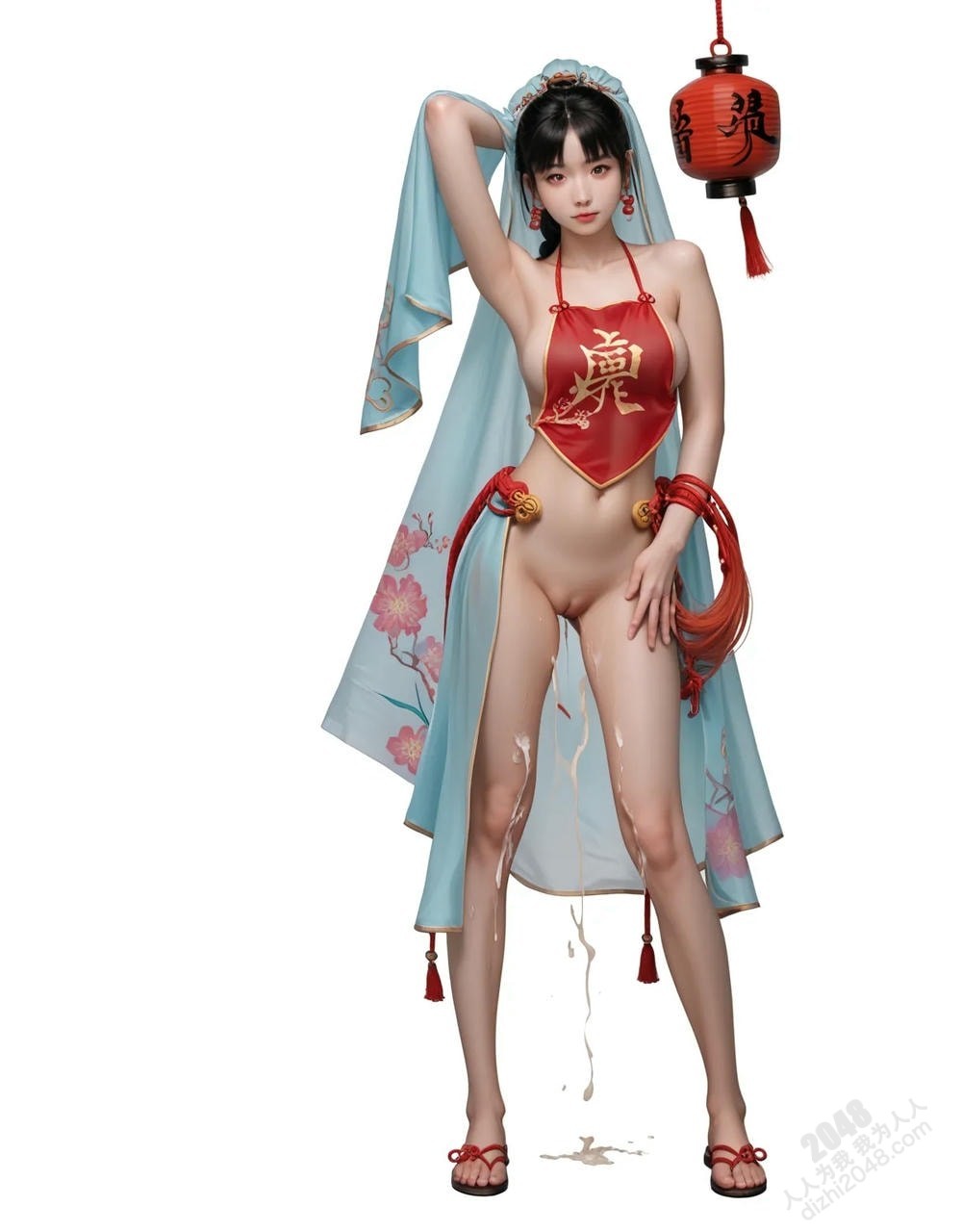 中式古典仙侠少女写真：轻纱罗衫下的诱人春光