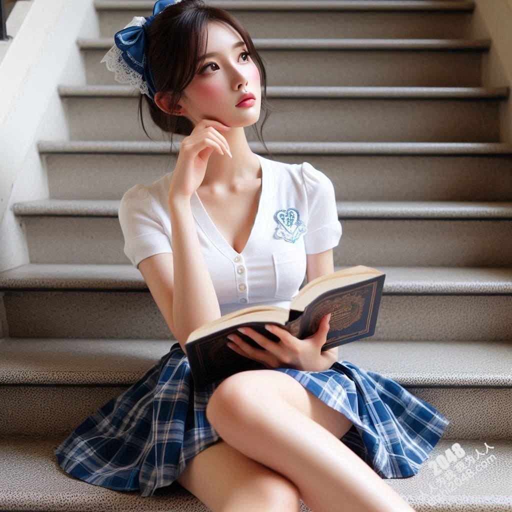 在圖書館裡思考著未來的妹子(21)