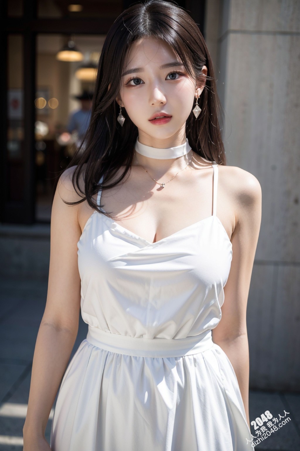 白裙魅影：午夜街头的绝美尤物(35)