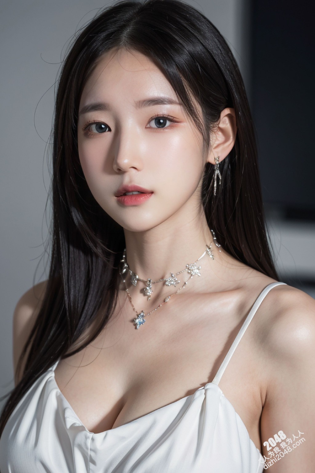 白裙魅影：午夜街头的绝美尤物(48)