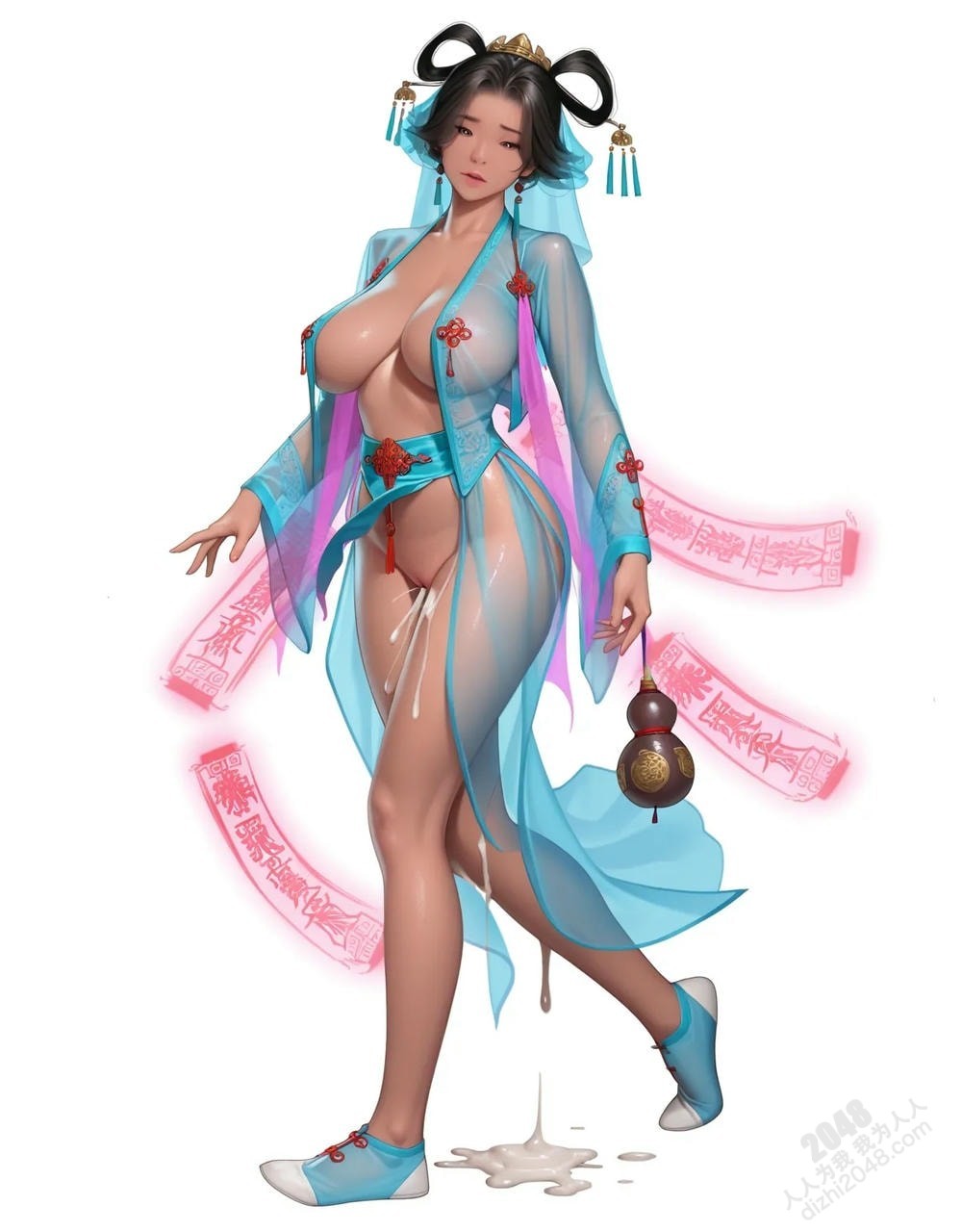 倾城佳人：中式古典仙侠风格美女写真集——玉体横陈，春光乍泄(8)