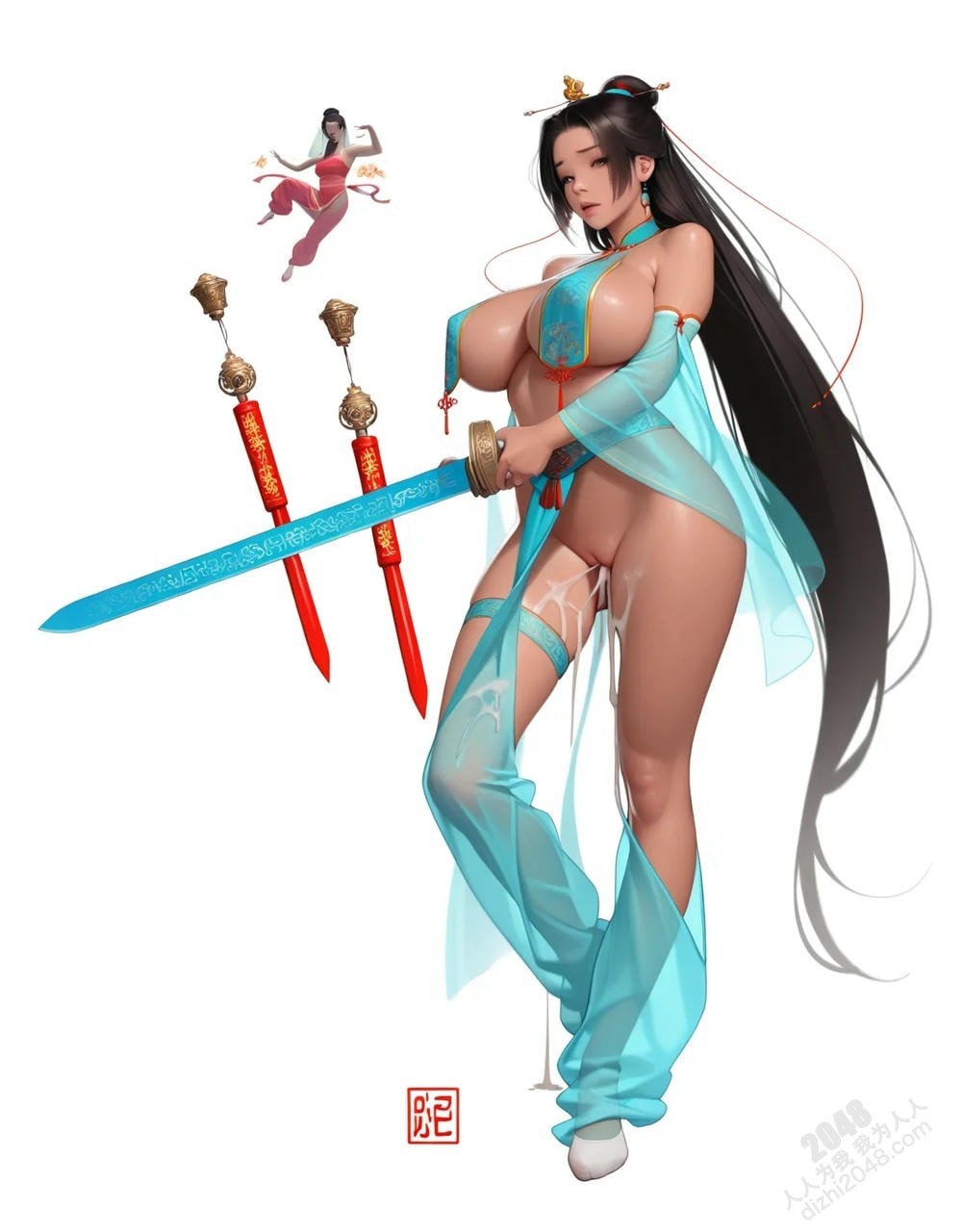 倾城佳人：中式古典仙侠风格美女写真集——玉体横陈，春光乍泄(24)