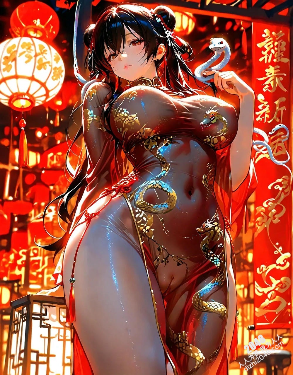 蛇年魅惑：人像写真集，极致诱惑，酥胸半露，和服美女写真，高挑身材，火辣身材，高清大图，亚洲美女(20)