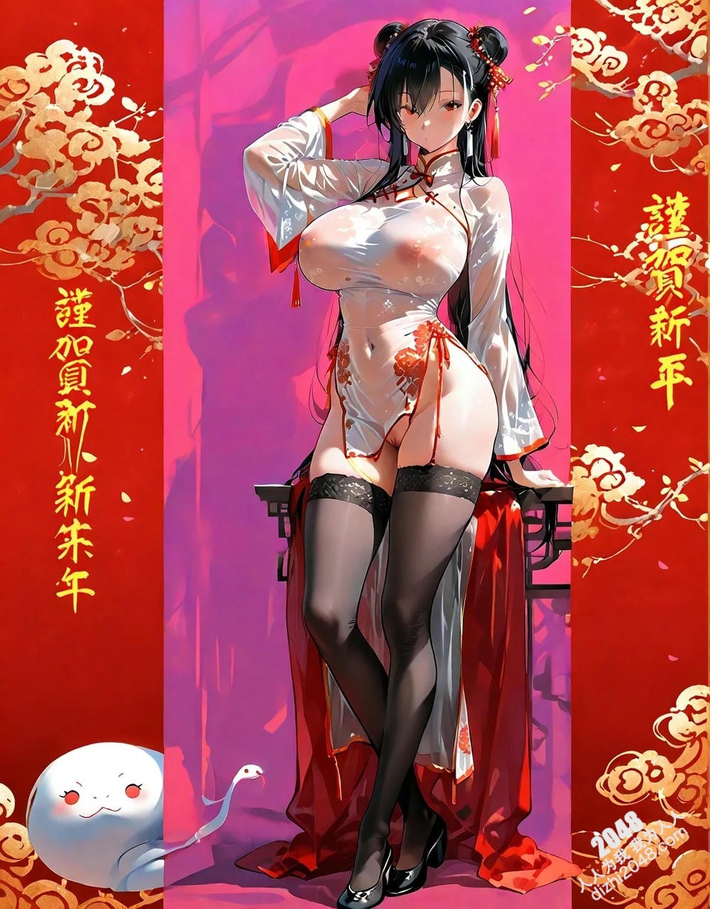 蛇年魅惑：人像写真集，极致诱惑，酥胸半露，和服美女写真，高挑身材，火辣身材，高清大图，亚洲美女(24)