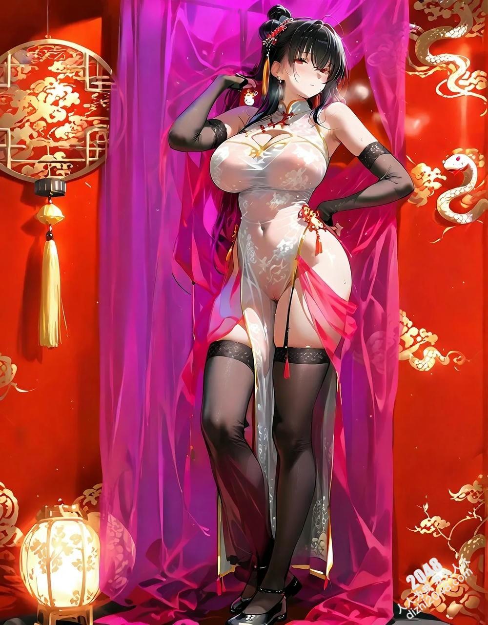 蛇年魅惑：人像写真集，极致诱惑，酥胸半露，和服美女写真，高挑身材，火辣身材，高清大图，亚洲美女(30)