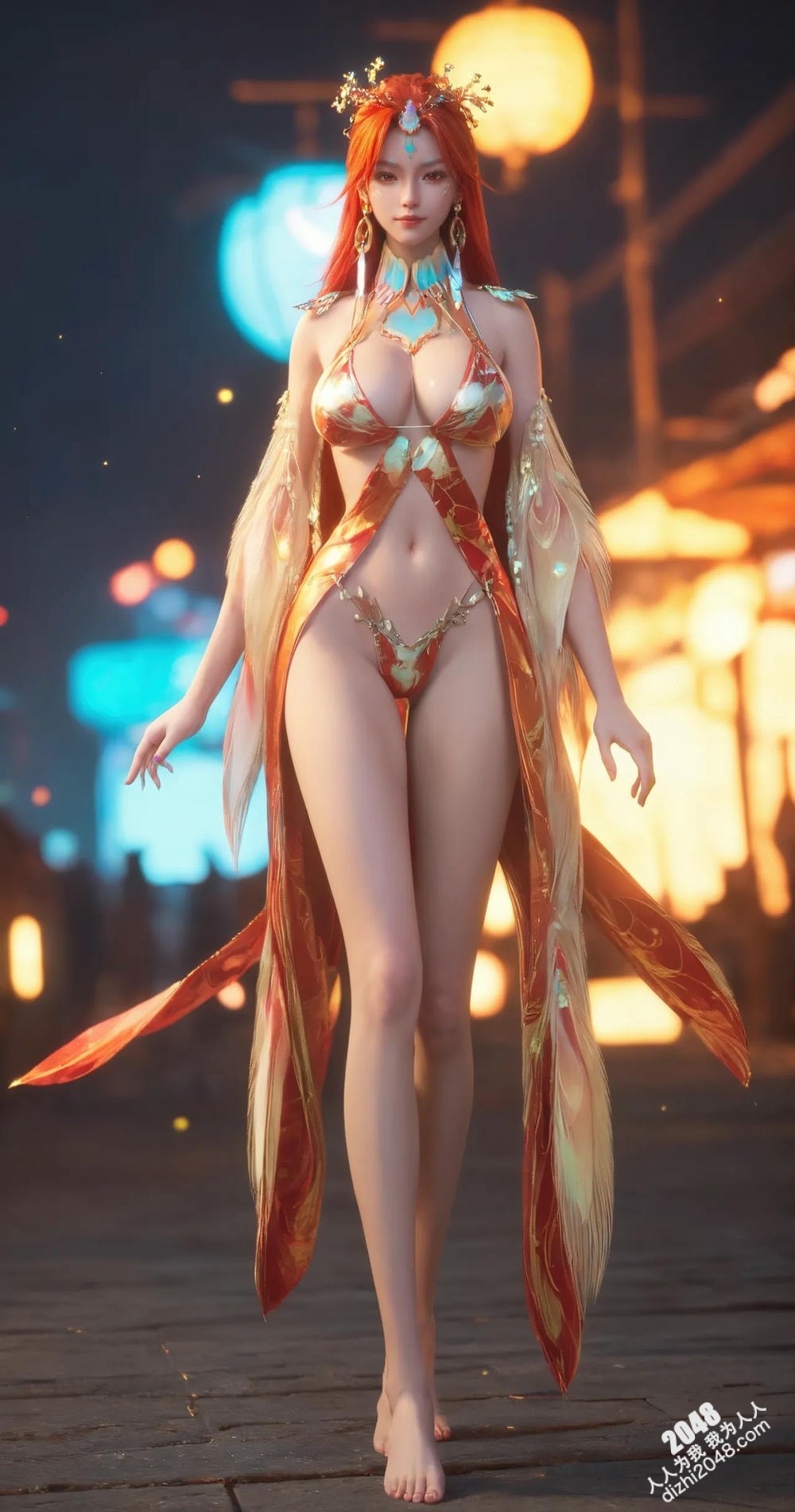 柳七月：金衣魅影，盛世美颜，性感写真，高清壁纸，绝美COS，古装美女，火辣身材，诱惑写真(7)