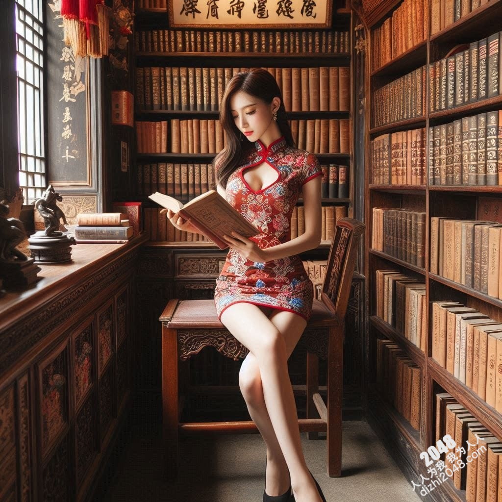 旗袍尤物图书馆私藏：玫瑰暗香，锁骨酥胸的禁忌诱惑(15)