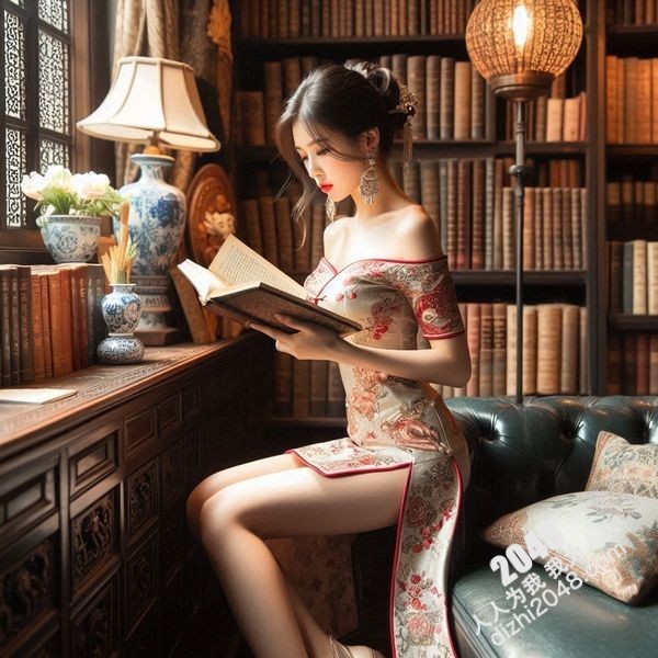 旗袍尤物图书馆私藏：玫瑰暗香，锁骨酥胸的禁忌诱惑(19)