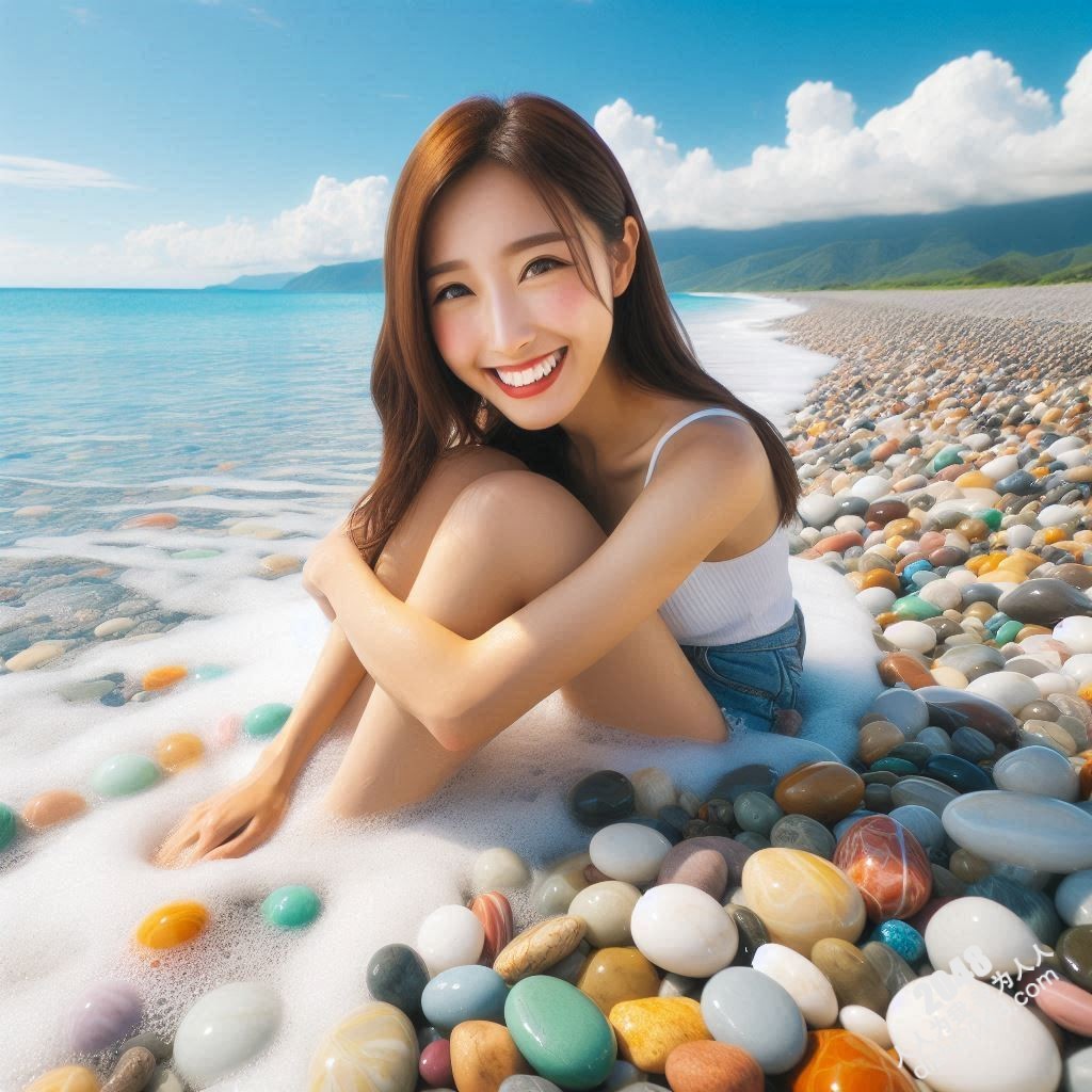 台湾鹅卵石海岸的性感尤物：2048女神的夏日写真，极致诱惑，让人窒息的美丽(20)