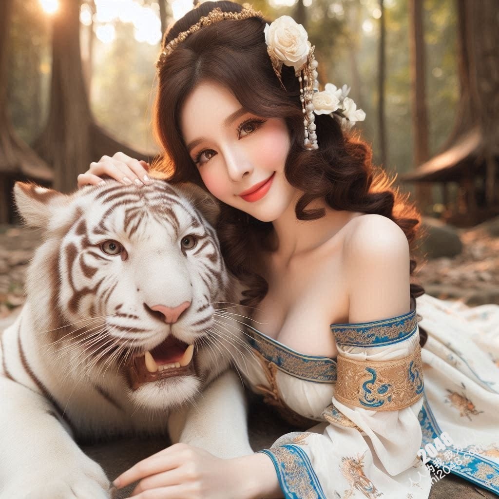 丛林仙子与白虎的爱恋：美女与猛兽的禁忌之吻