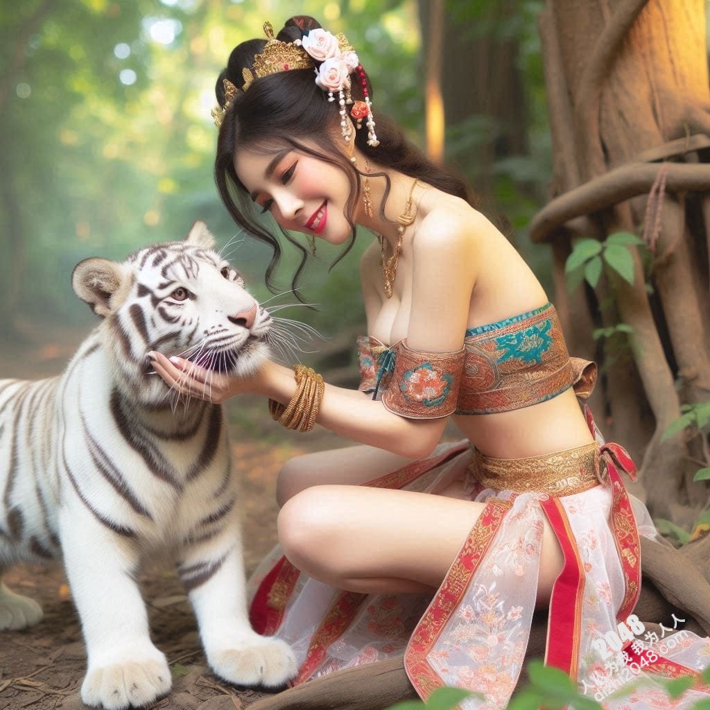 丛林仙子与白虎的爱恋：美女与猛兽的禁忌之吻(7)