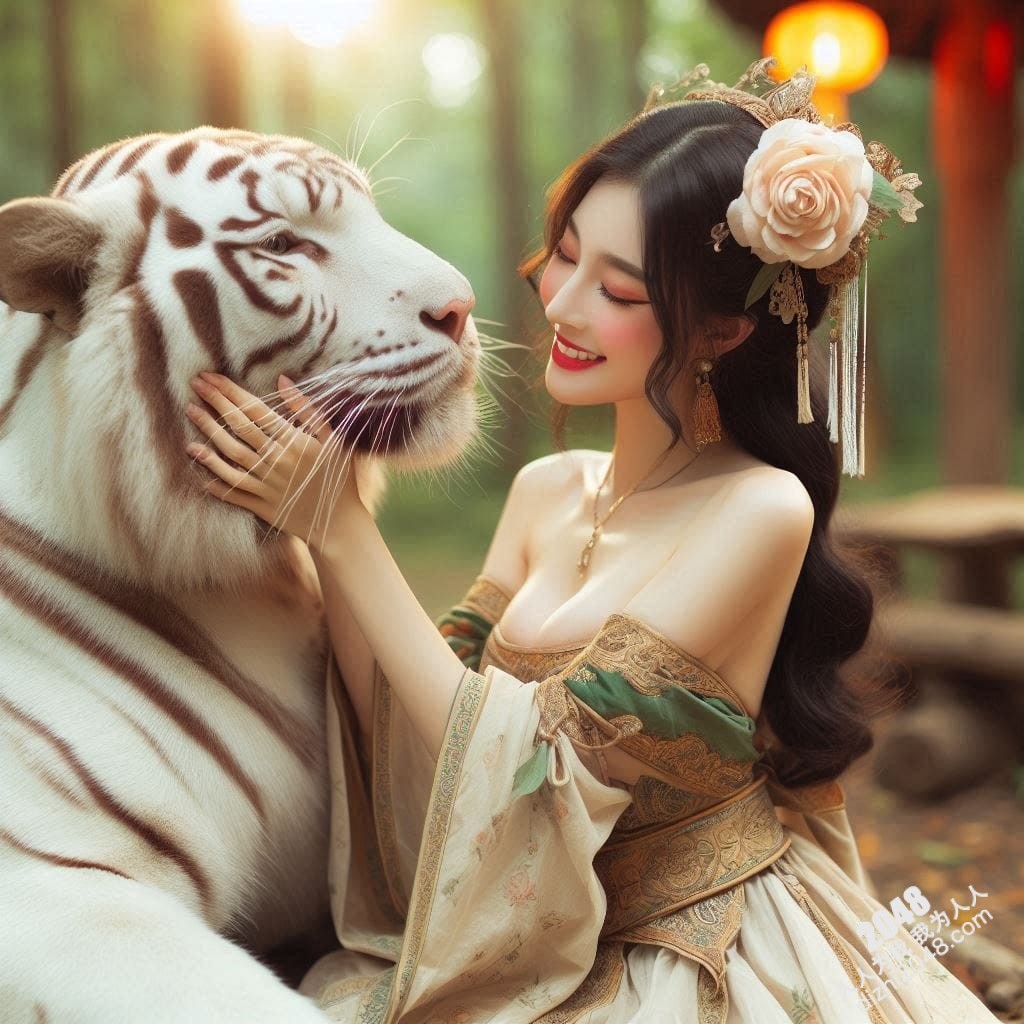 丛林仙子与白虎的爱恋：美女与猛兽的禁忌之吻(9)