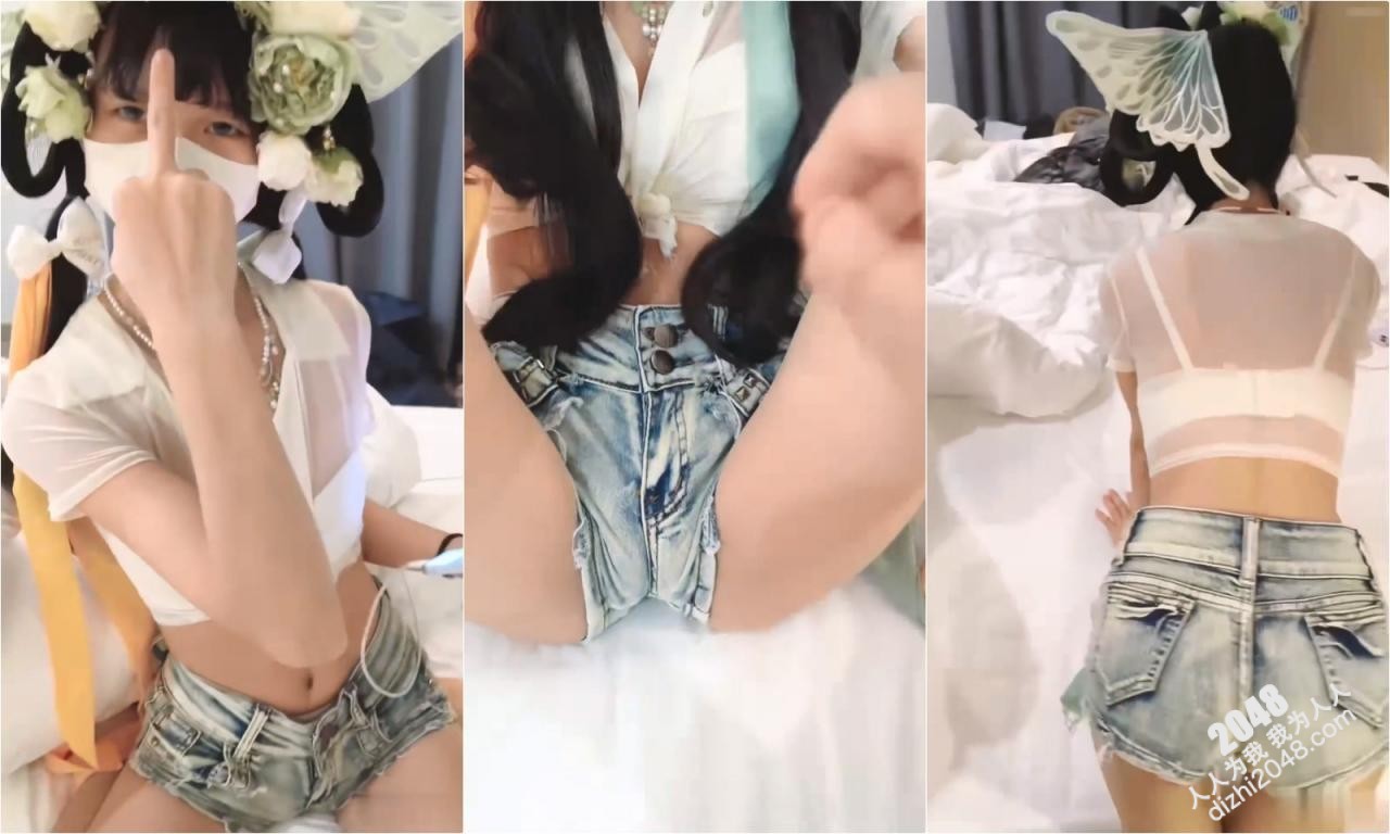 00后清纯反差少女『LT软软兔』 汉服头饰配透视衫短牛仔 肉丝足交，超嫩一线天美鲍被哥哥大肉棒强硬输出