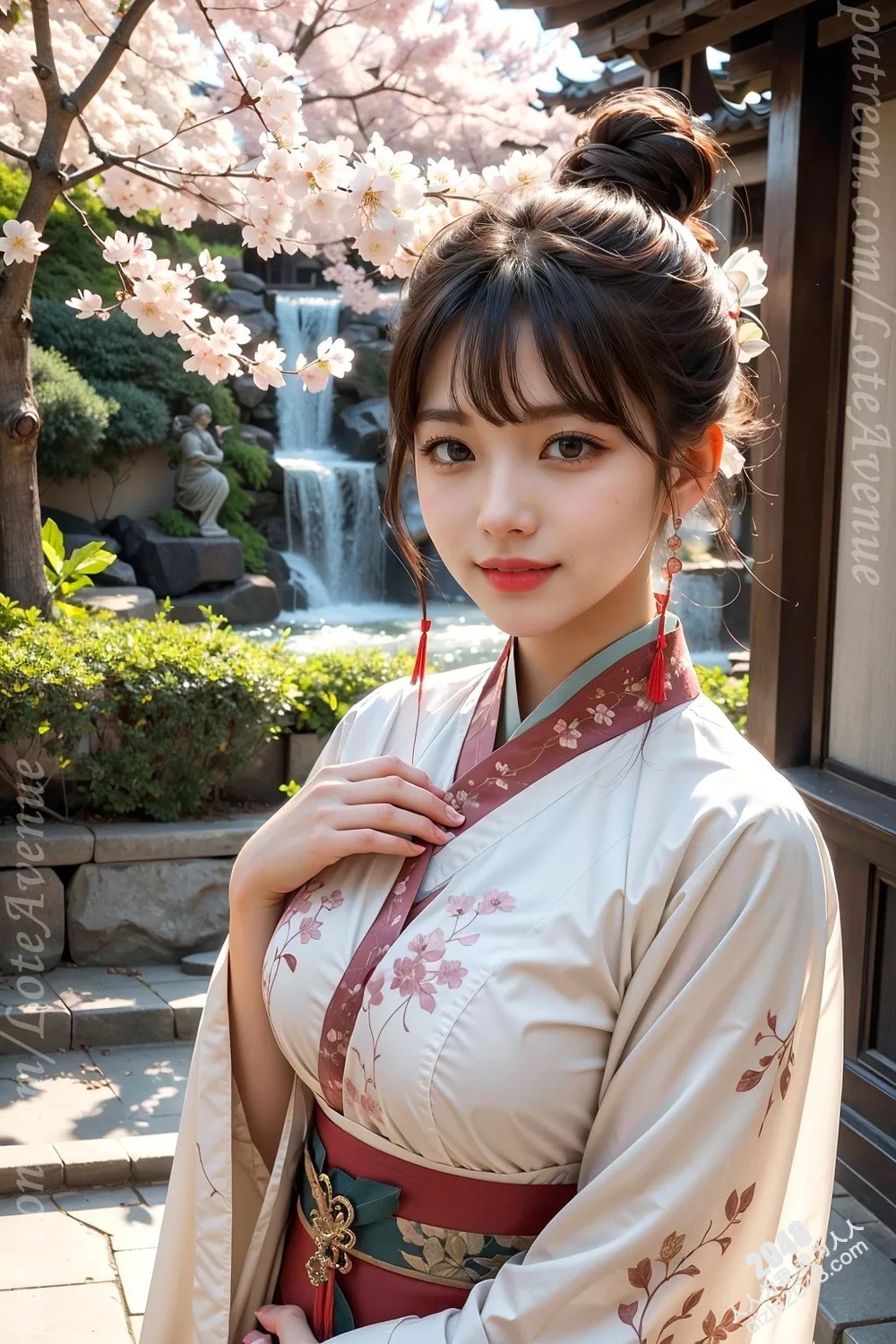 Rurina汉服写真：轻纱曼舞，酥胸半露，东方韵味撩人(9)