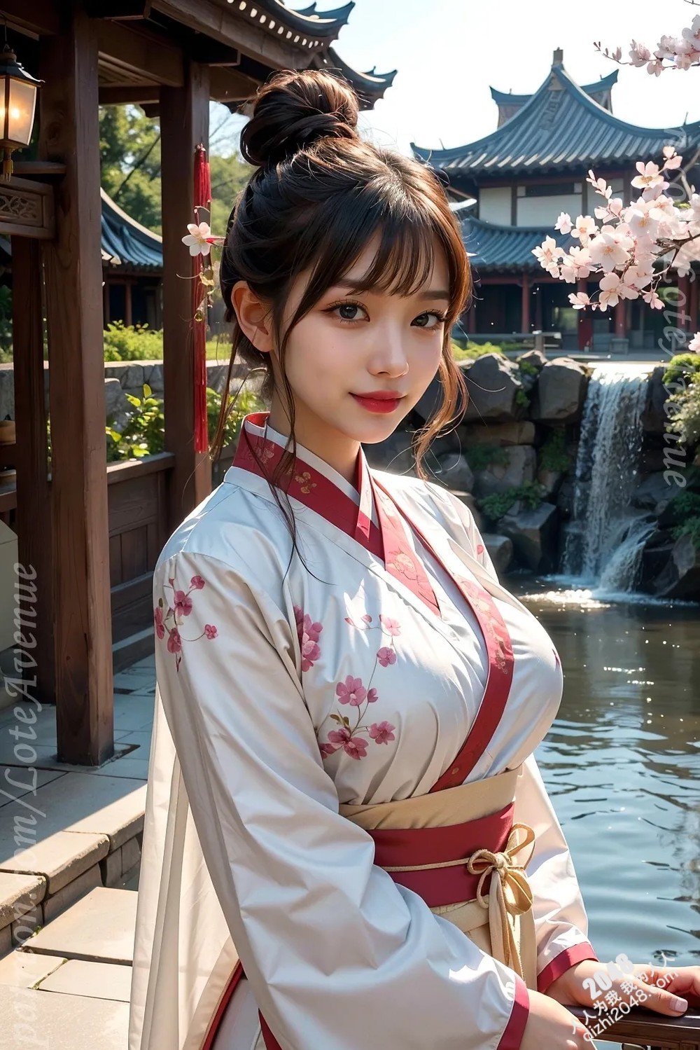 Rurina汉服写真：轻纱曼舞，酥胸半露，东方韵味撩人(10)