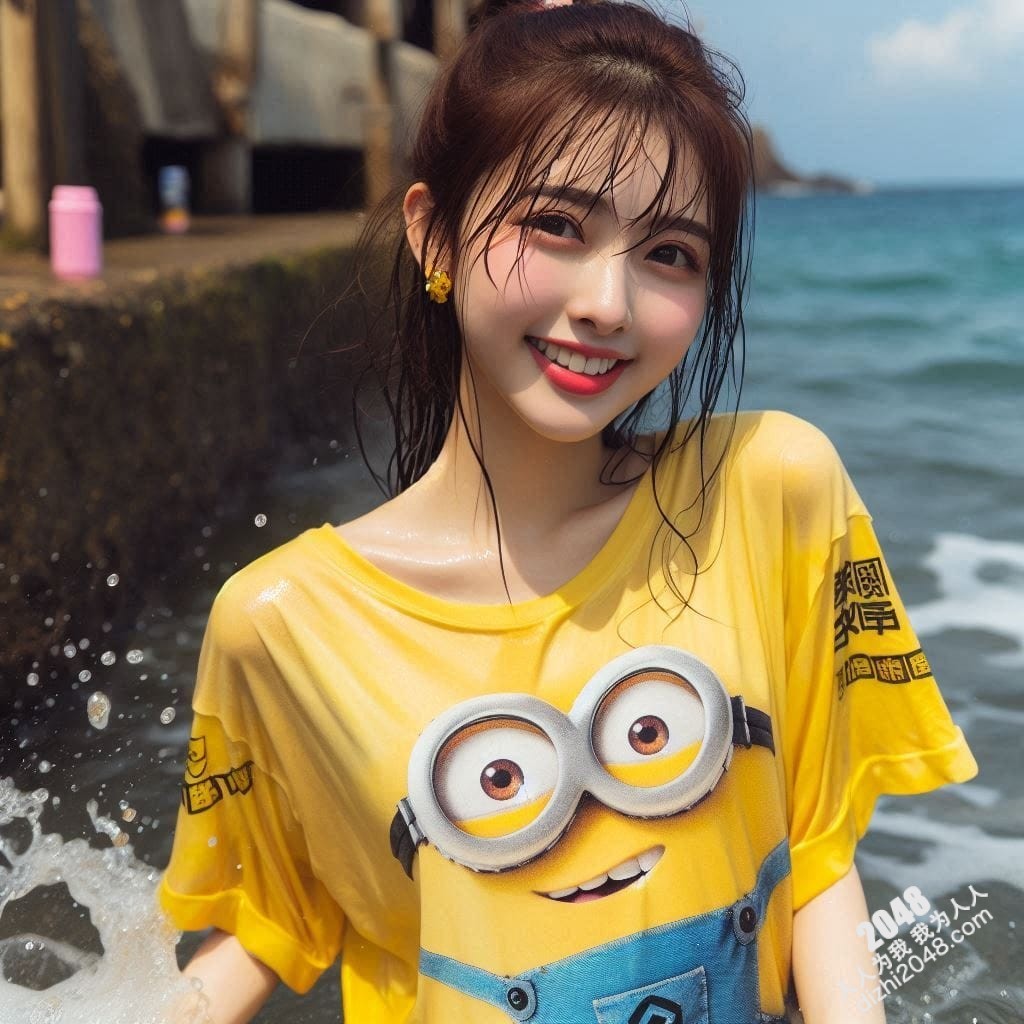 海边湿身诱惑：清纯少女与小黄人的激情夏日