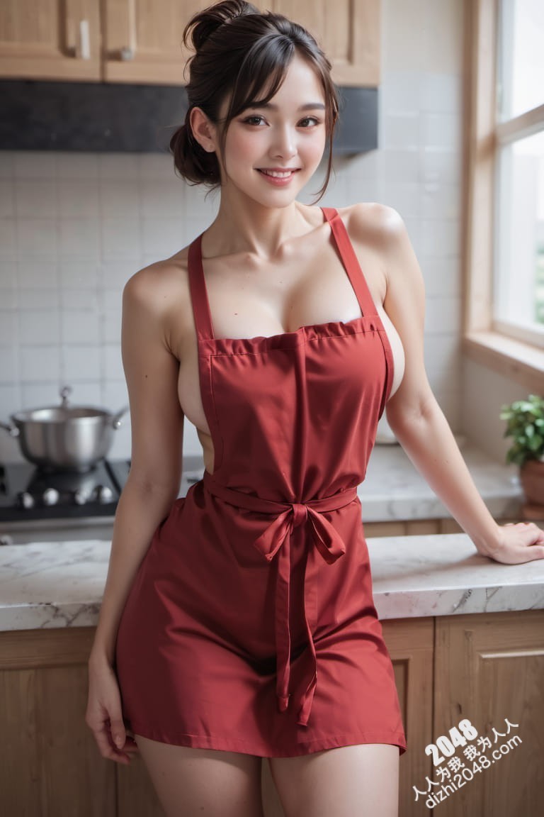 人妻厨房的诱惑：深紫围裙下的曼妙身姿，午后偷情的禁忌之恋(30)