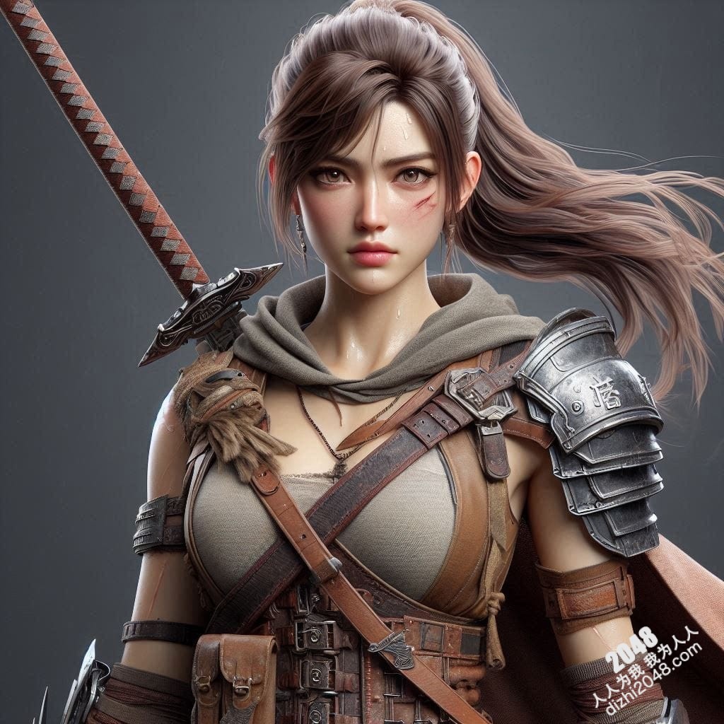 冷艳女战士：高清3D建模图，展现性感与力量的完美结合，带你体验视觉盛宴