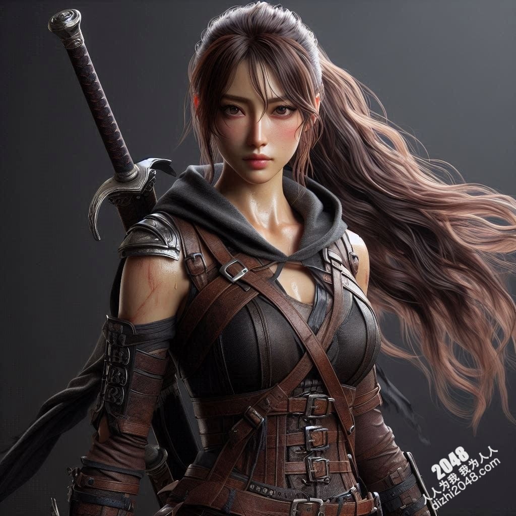 冷艳女战士：高清3D建模图，展现性感与力量的完美结合，带你体验视觉盛宴(3)