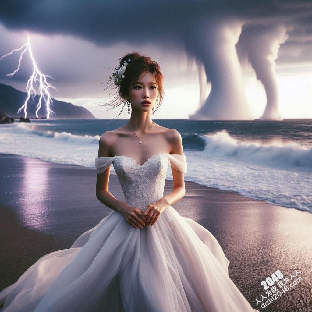 海滩上的新娘：一场暴风雨中的爱情宣言