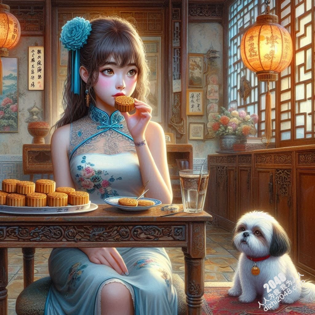 旗袍佳人，月夜私语：中秋佳节的禁忌诱惑(8)