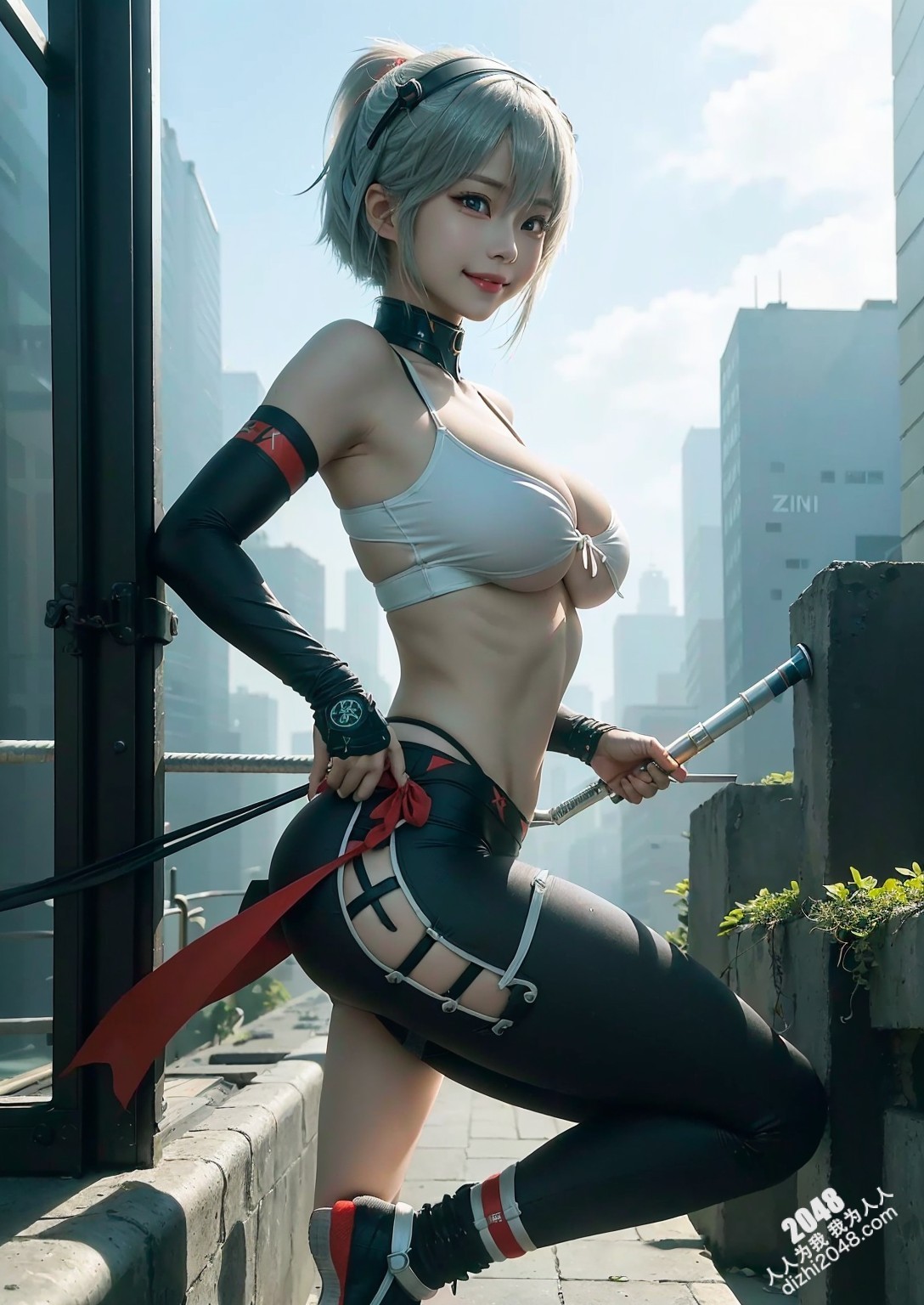 都市女战士：黑色紧身衣下的性感与力量，迷人的身体曲线，令人心跳加速的诱惑(22)