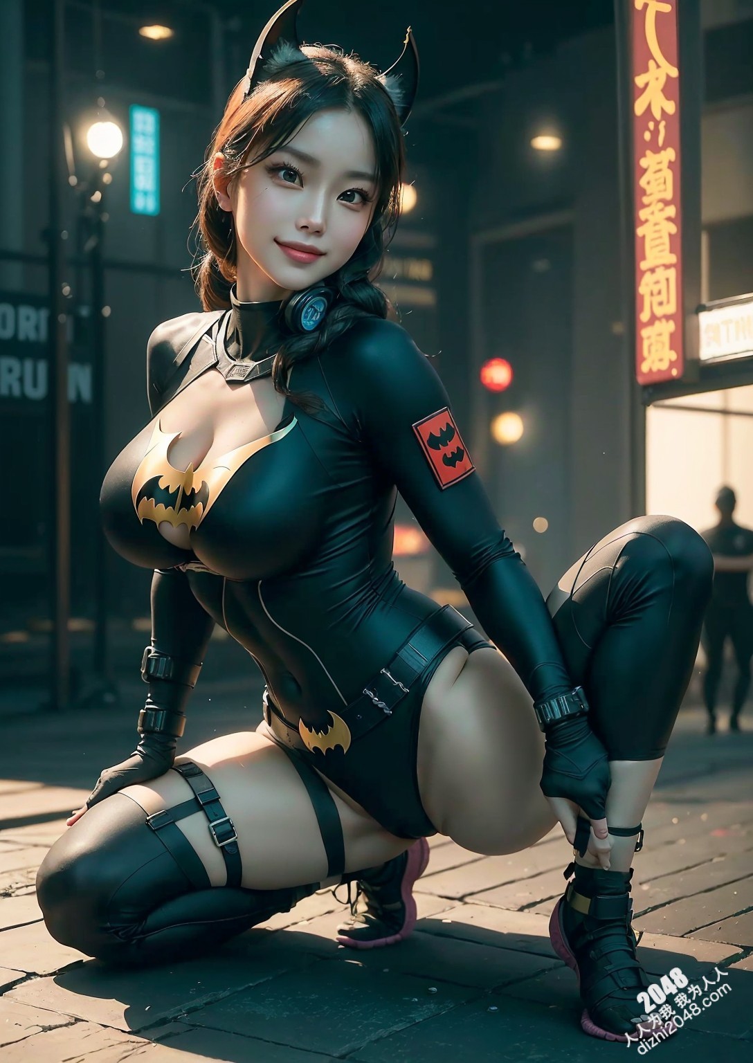 都市女战士：黑色紧身衣下的性感与力量，迷人的身体曲线，令人心跳加速的诱惑(23)