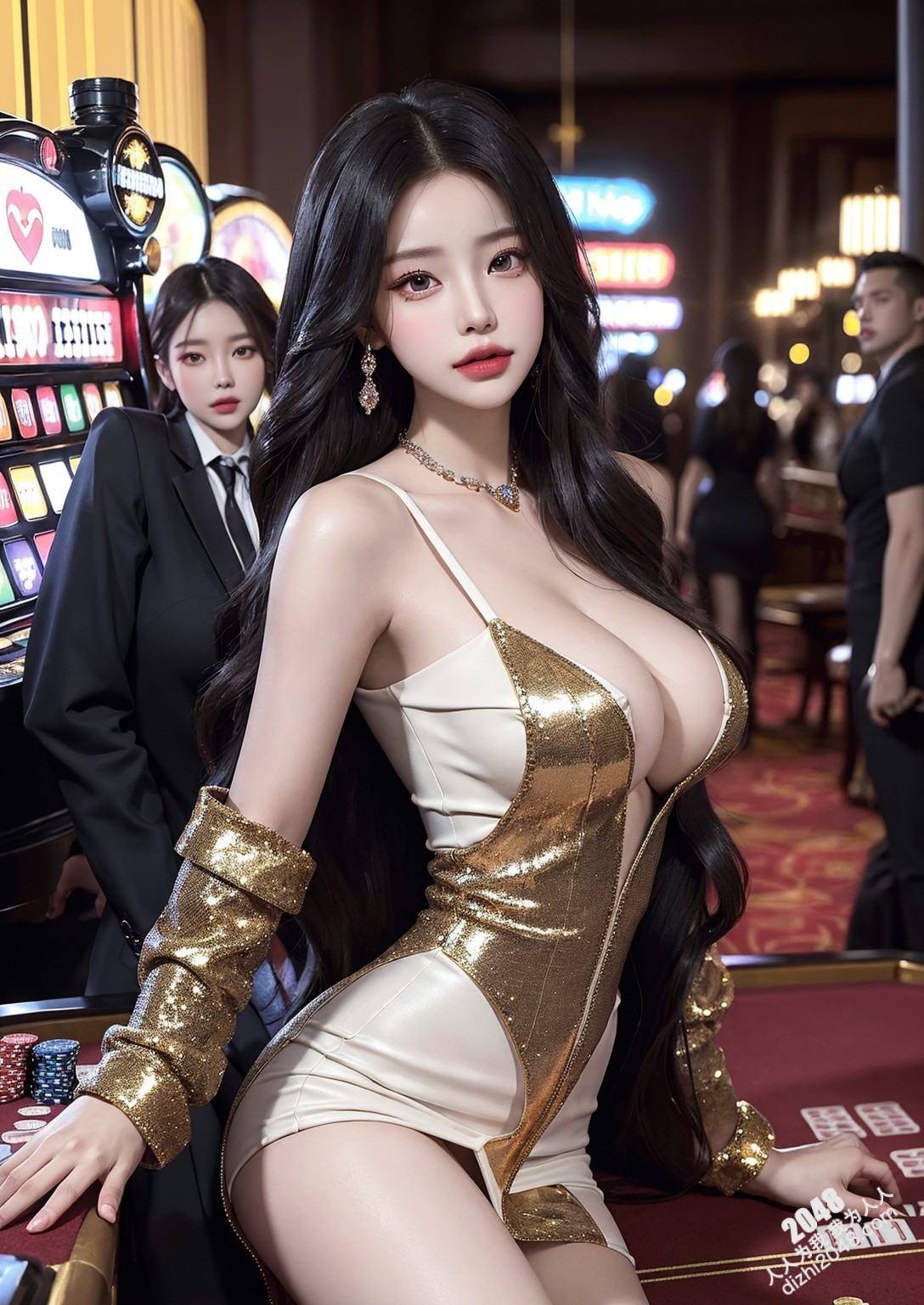 赌场女神的秘密：黑色皮衣下的致命诱惑(19)