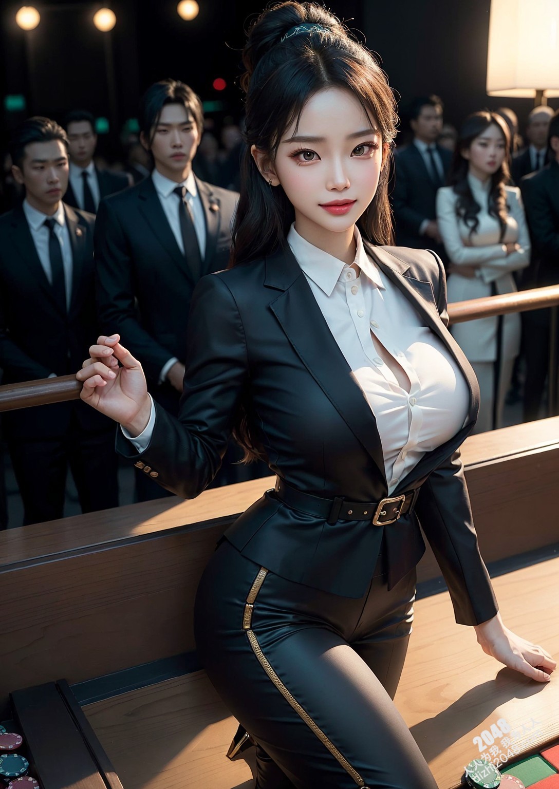 赌场女神的秘密：黑色皮衣下的致命诱惑(35)