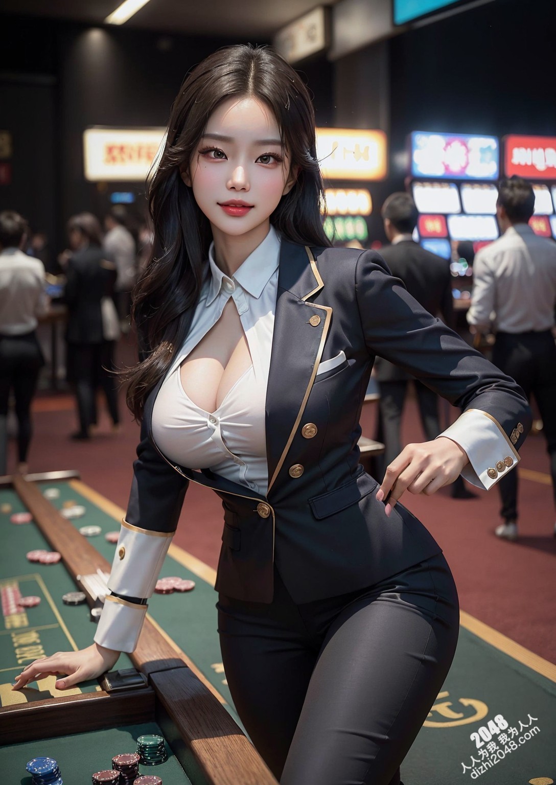 赌场女神的秘密：黑色皮衣下的致命诱惑(42)