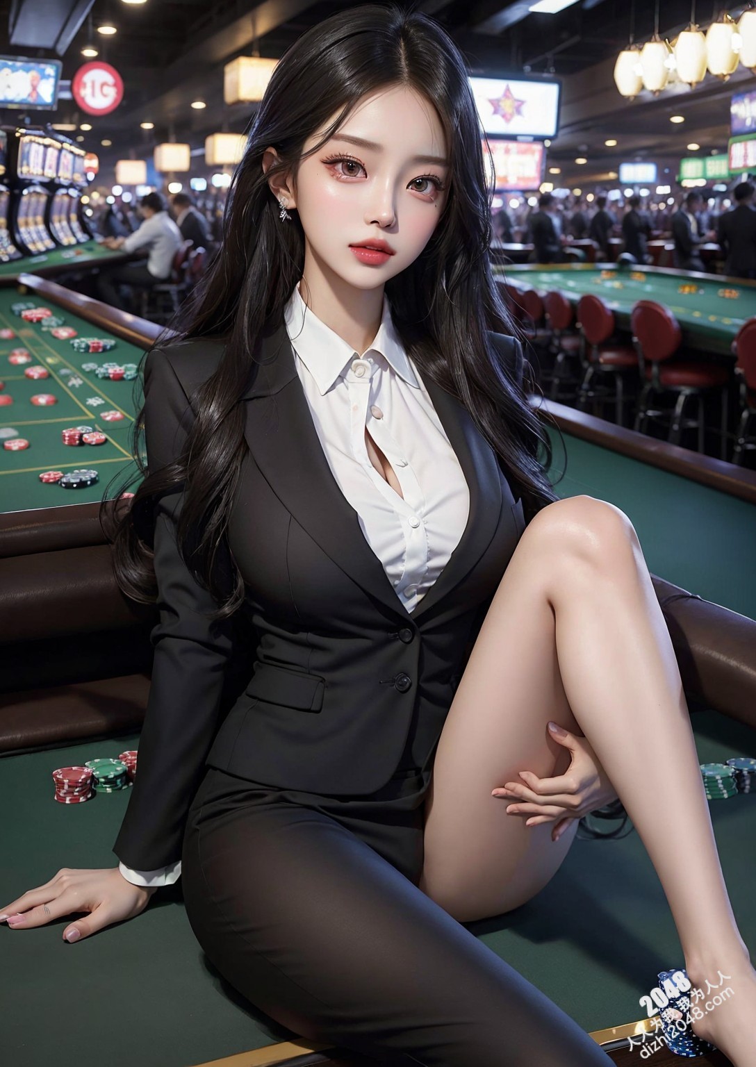 赌场黑天鹅：西装尤物在拉斯维加斯的致命诱惑，性感女神的赌局游戏(1)