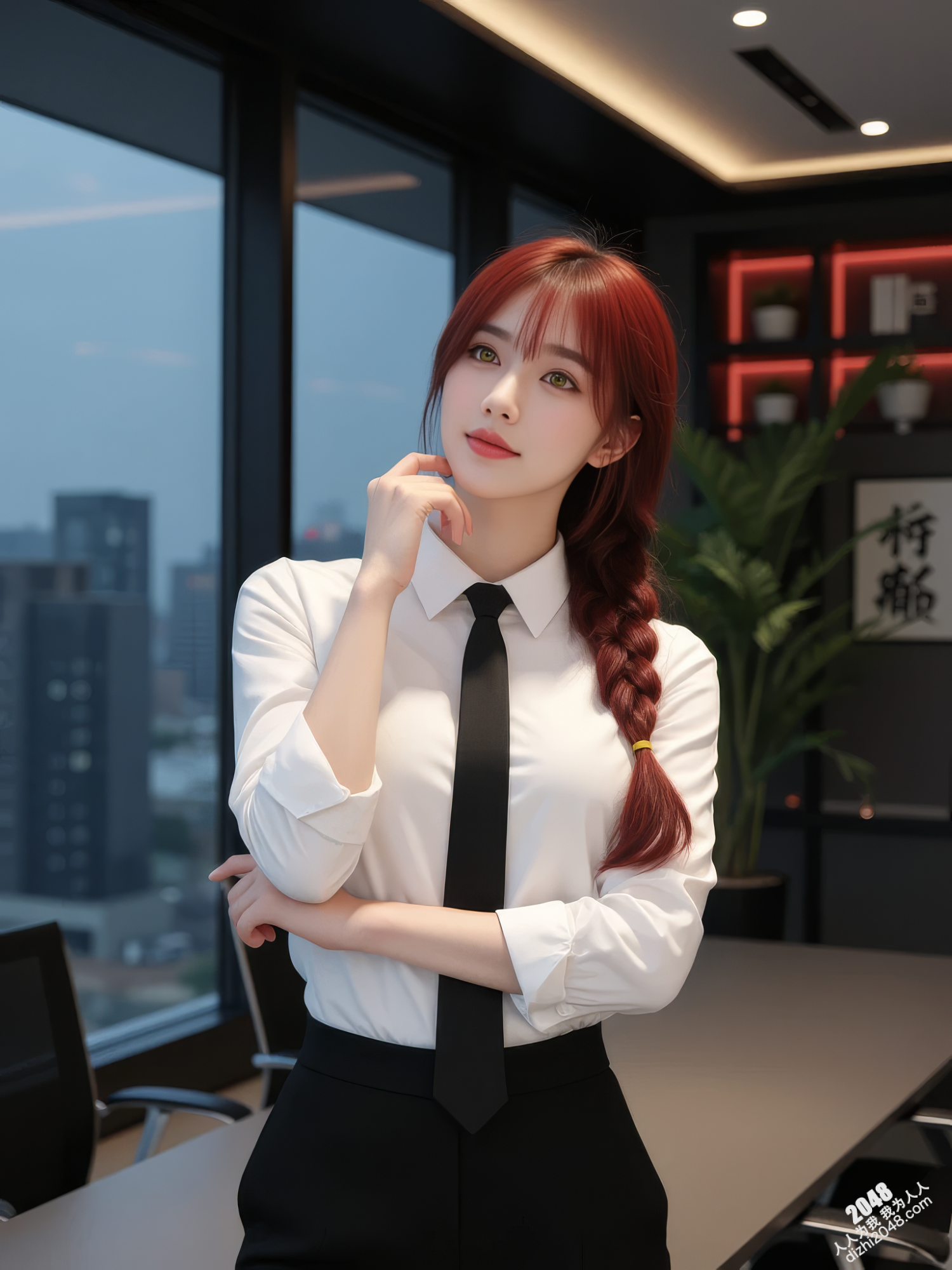 制服诱惑：妡憶 × 真紀真在东京的办公室里上演的秘密(2)