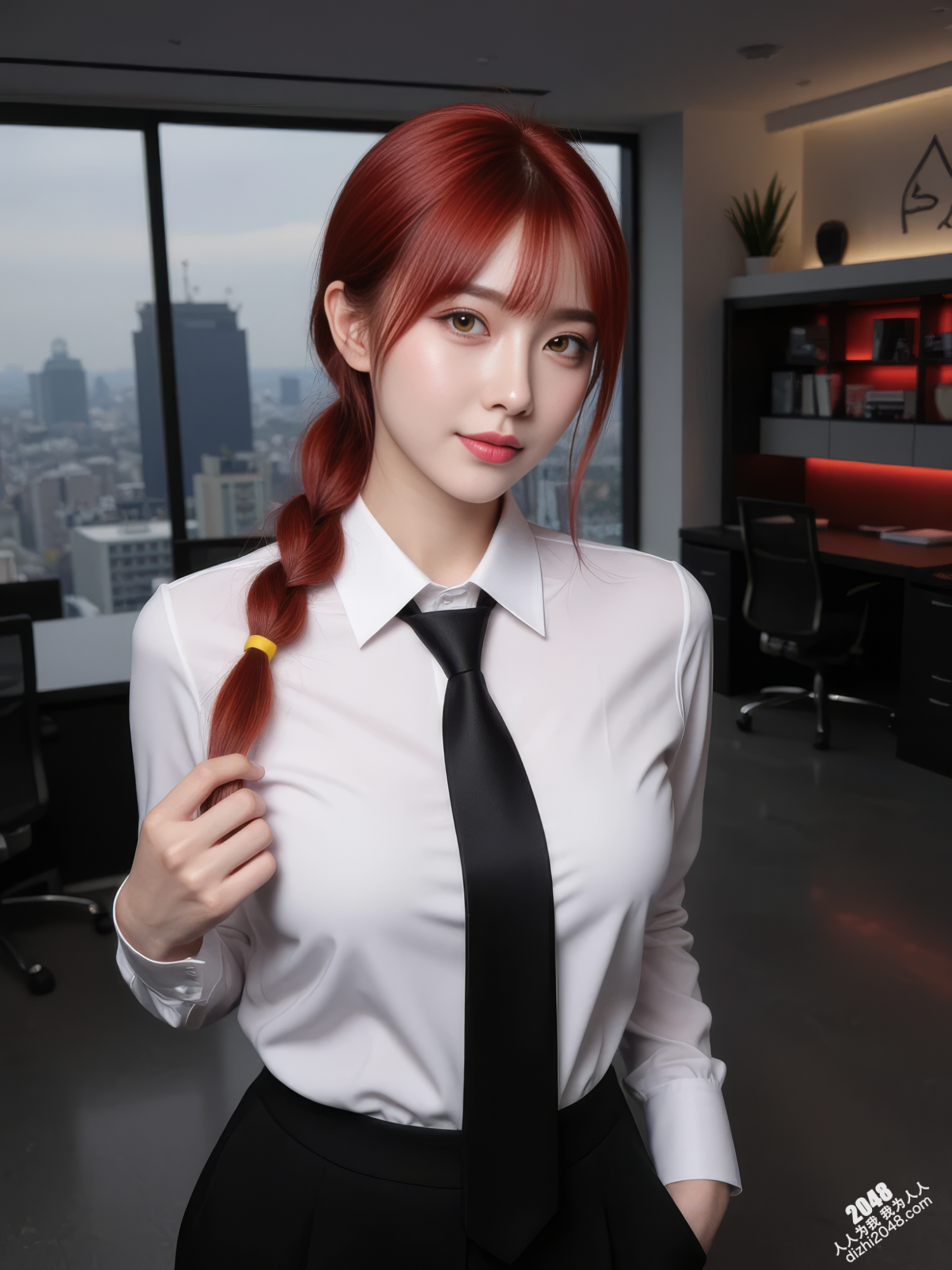 制服诱惑：妡憶 × 真紀真在东京的办公室里上演的秘密(3)