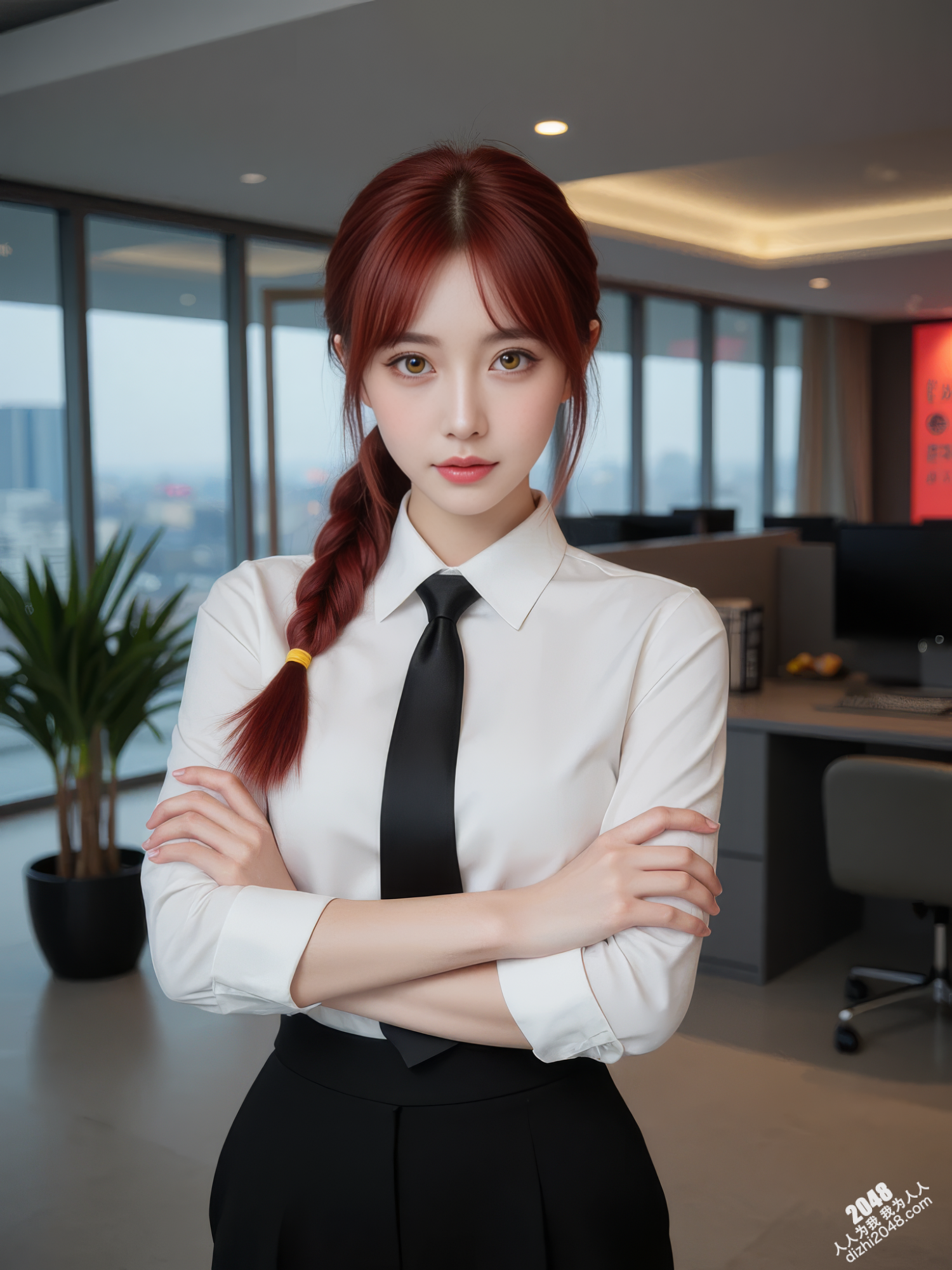 制服诱惑：妡憶 × 真紀真在东京的办公室里上演的秘密(6)