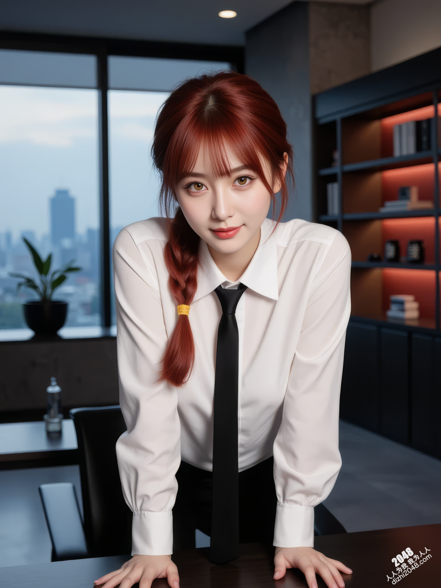 制服诱惑：妡憶 × 真紀真在东京的办公室里上演的秘密(7)