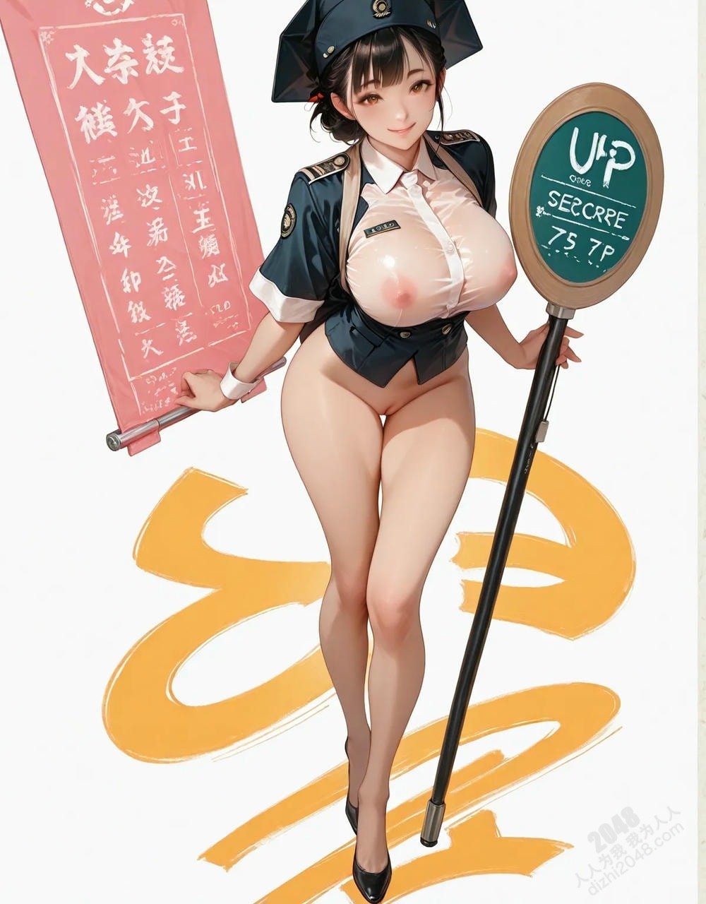 制服诱惑：机场候机厅的绝色空姐，曼妙身材若隐若现，撩人春光一览无余(26)