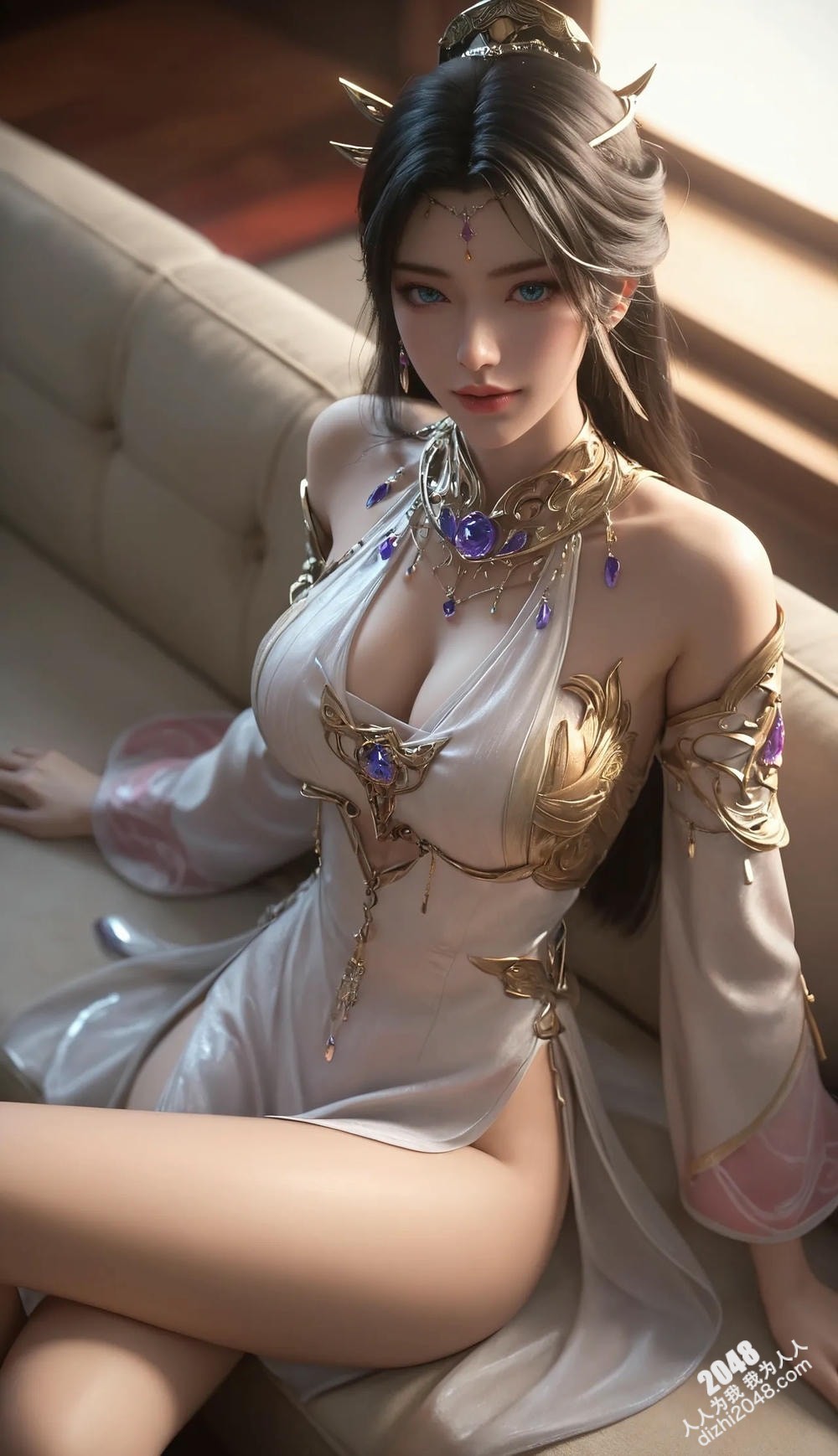 绝世魔女—瀑布仙子，轻纱遮不住的诱惑，高清写真，极致诱惑(6)