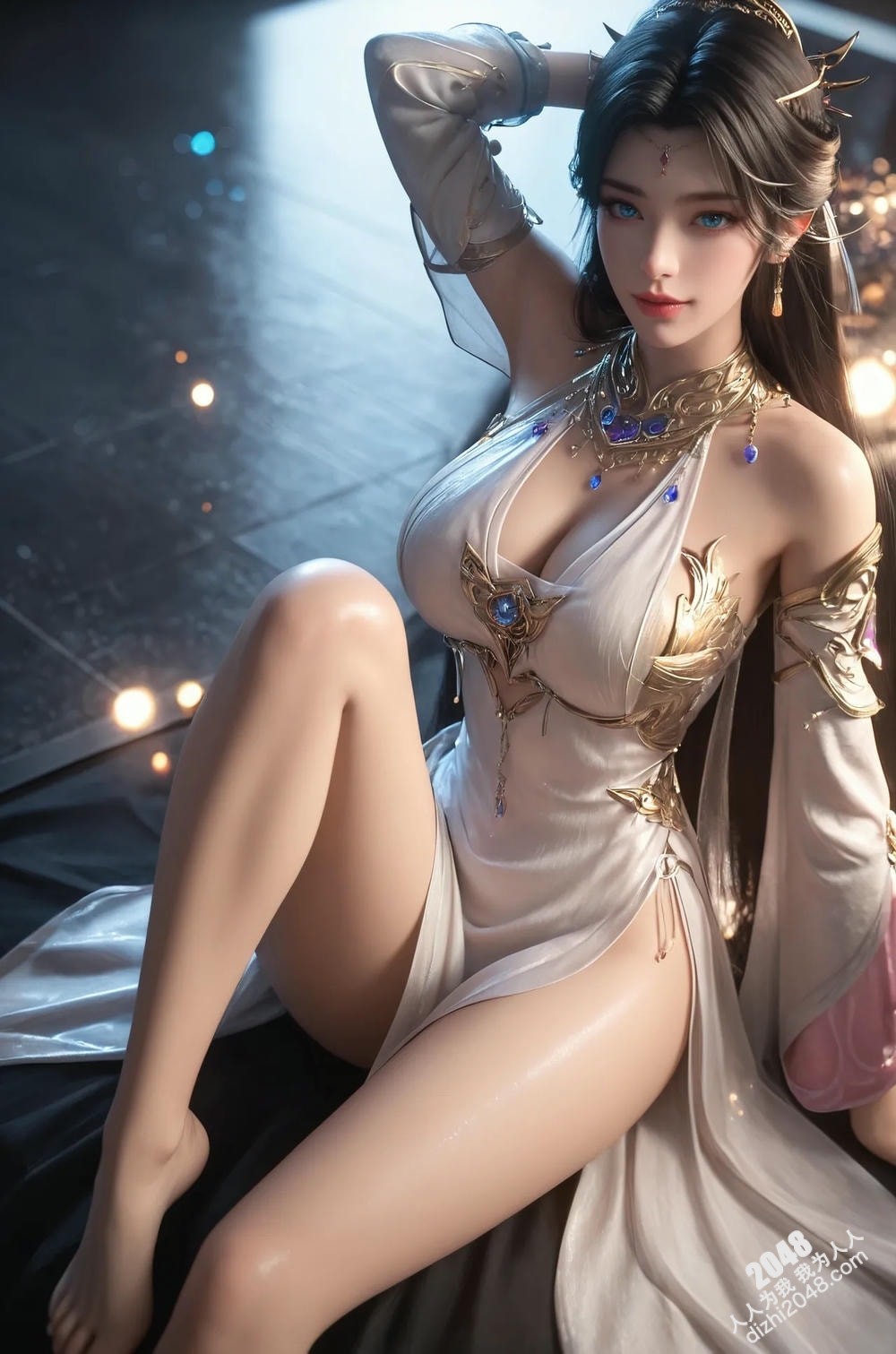绝世魔女—瀑布仙子，轻纱遮不住的诱惑，高清写真，极致诱惑(24)