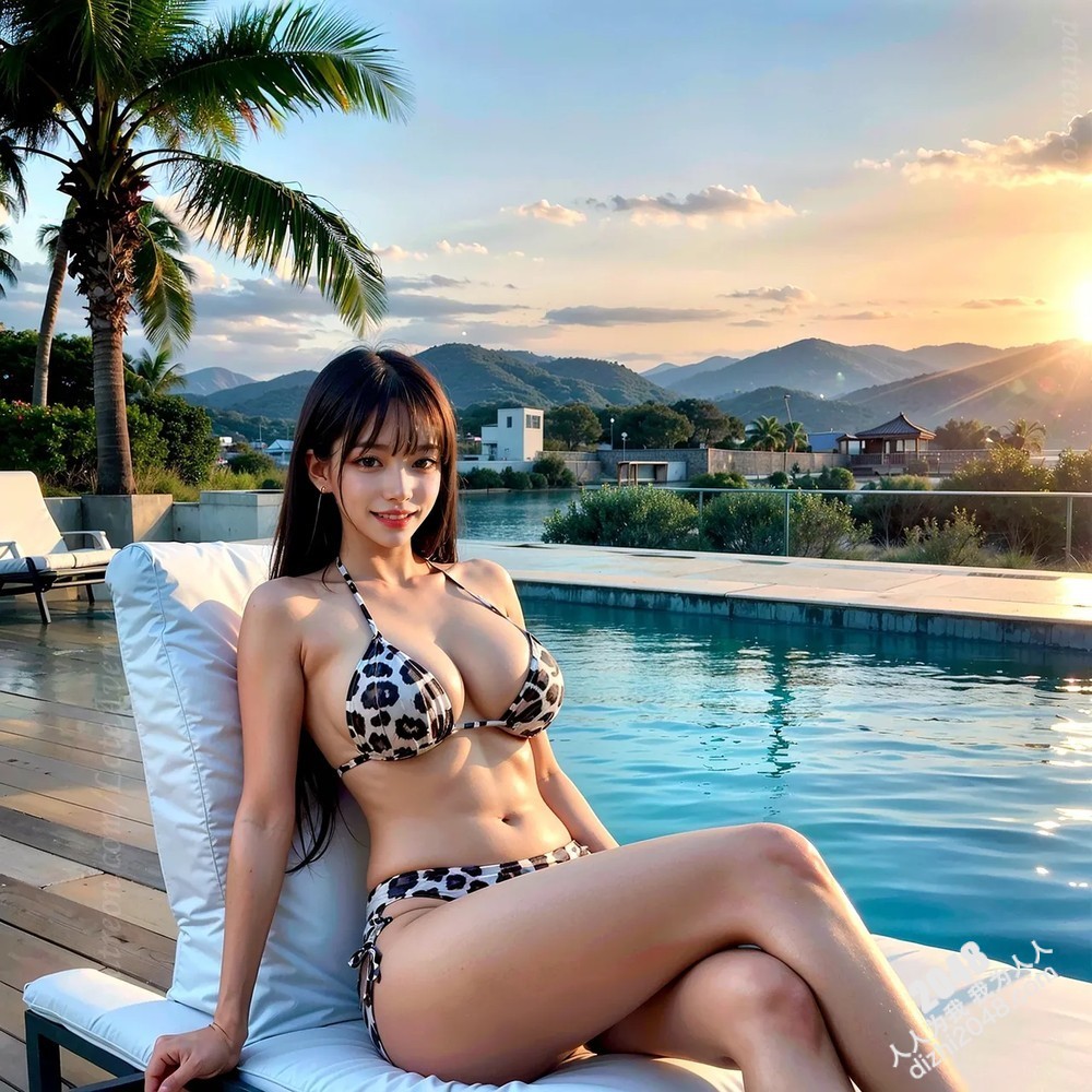 Rurina洛杉矶泳池写真：阳光下的诱惑(23)