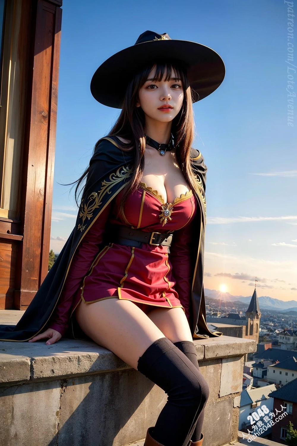Rurina Megumin Cosplay写真：古堡魅影，极致诱惑(3)