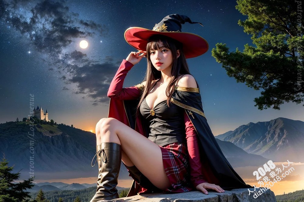 Rurina Megumin Cosplay写真：古堡魅影，极致诱惑(6)