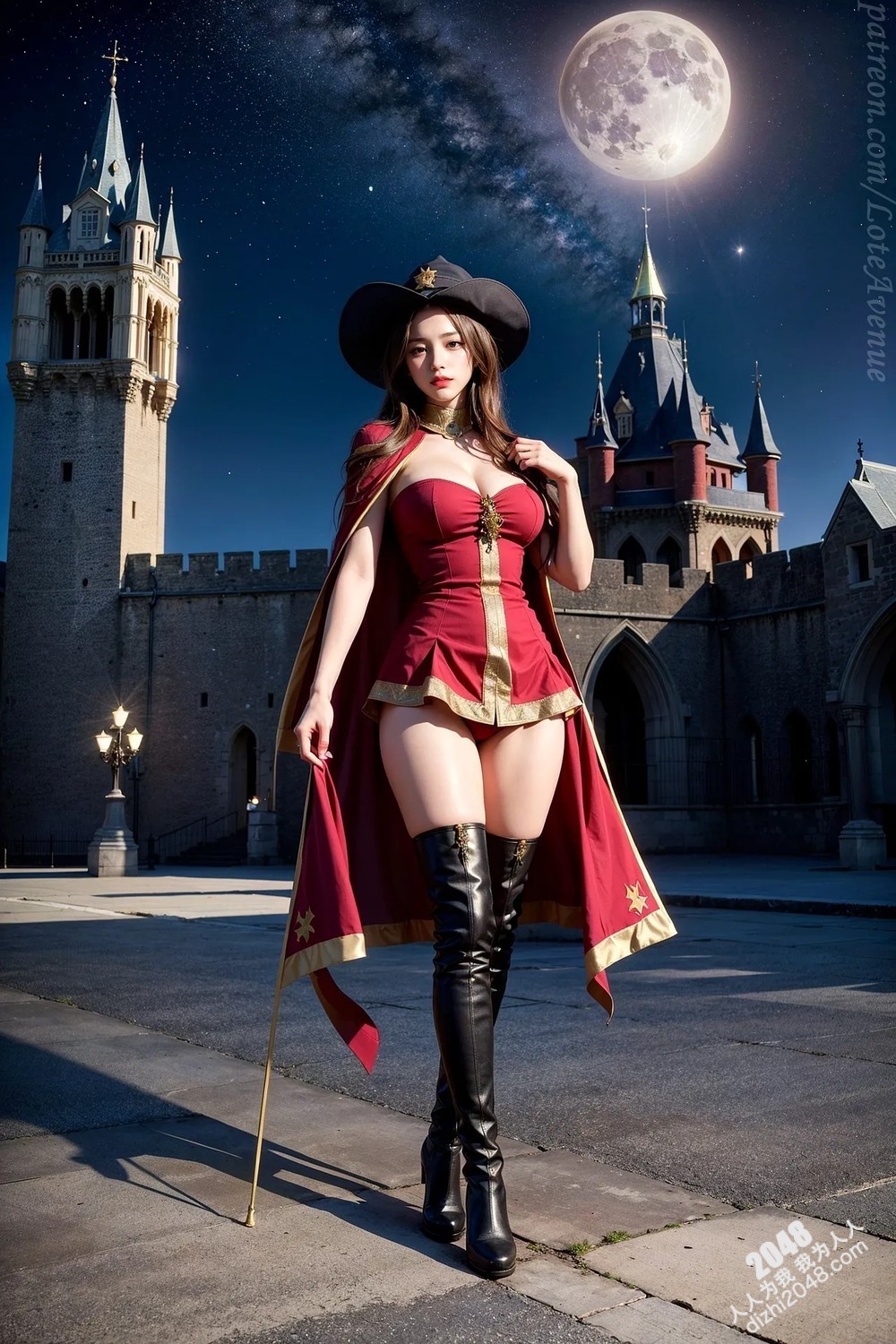 Rurina Megumin Cosplay写真：古堡魅影，极致诱惑(8)