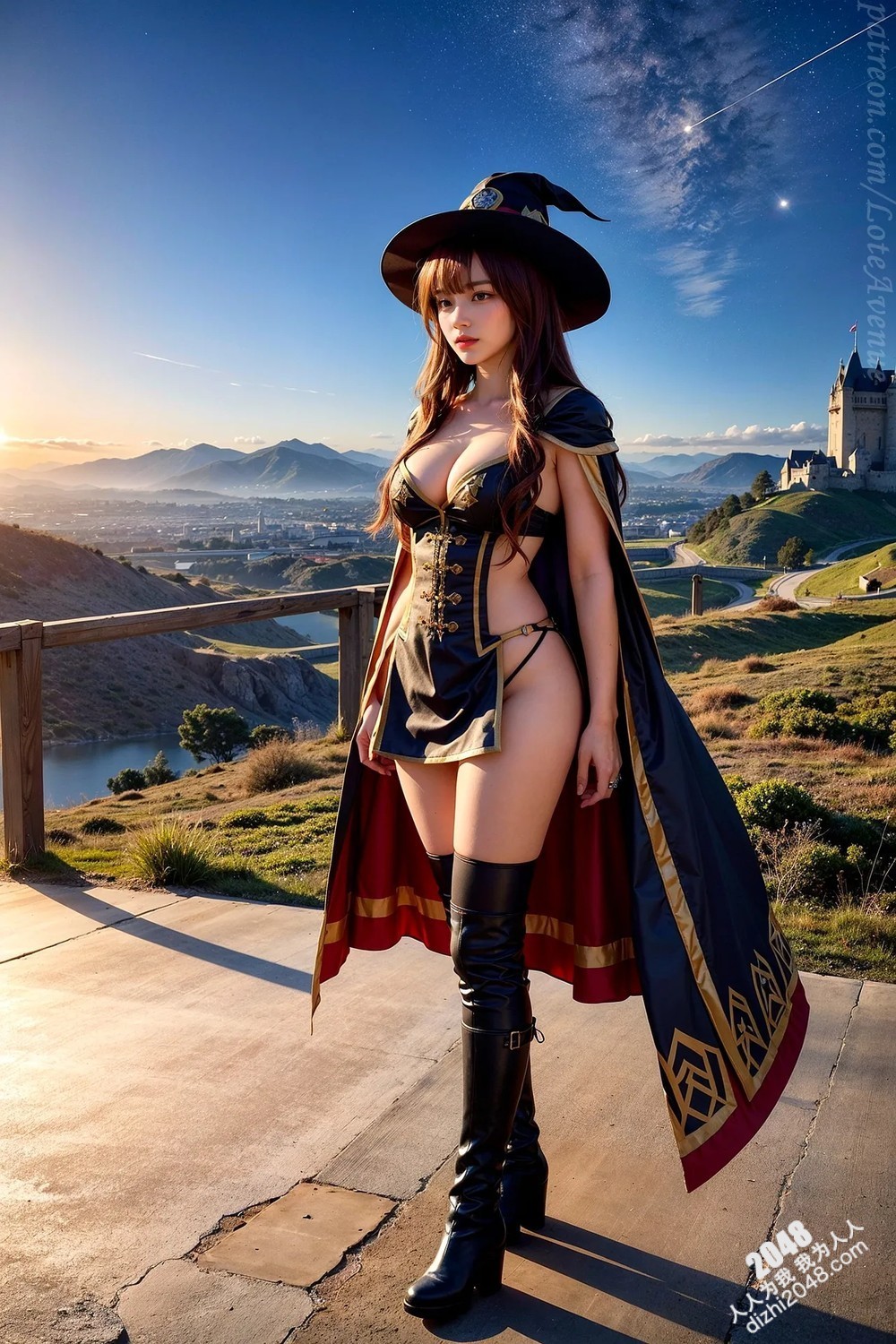Rurina Megumin Cosplay写真：古堡魅影，极致诱惑(13)