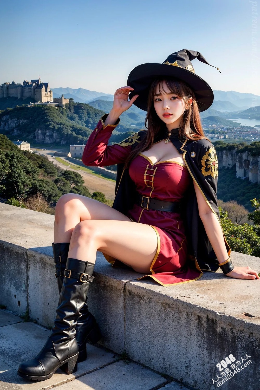 Rurina Megumin Cosplay写真：古堡魅影，极致诱惑(19)
