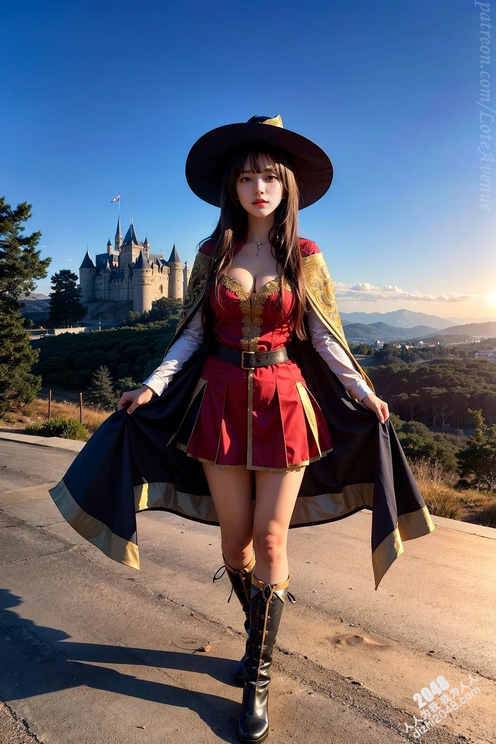 Rurina Megumin Cosplay写真：古堡魅影，极致诱惑(18)